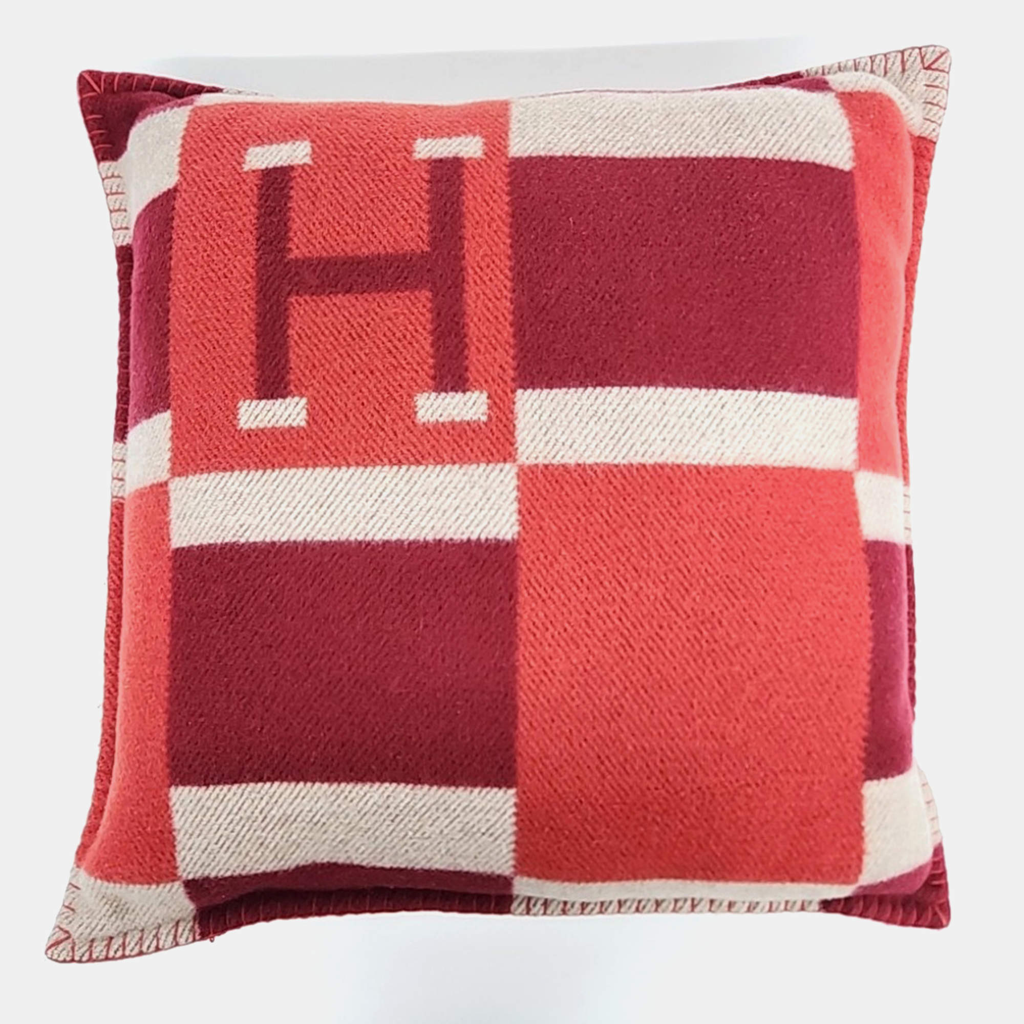 Pre Owned وسادة هيرميس صوف أحمر