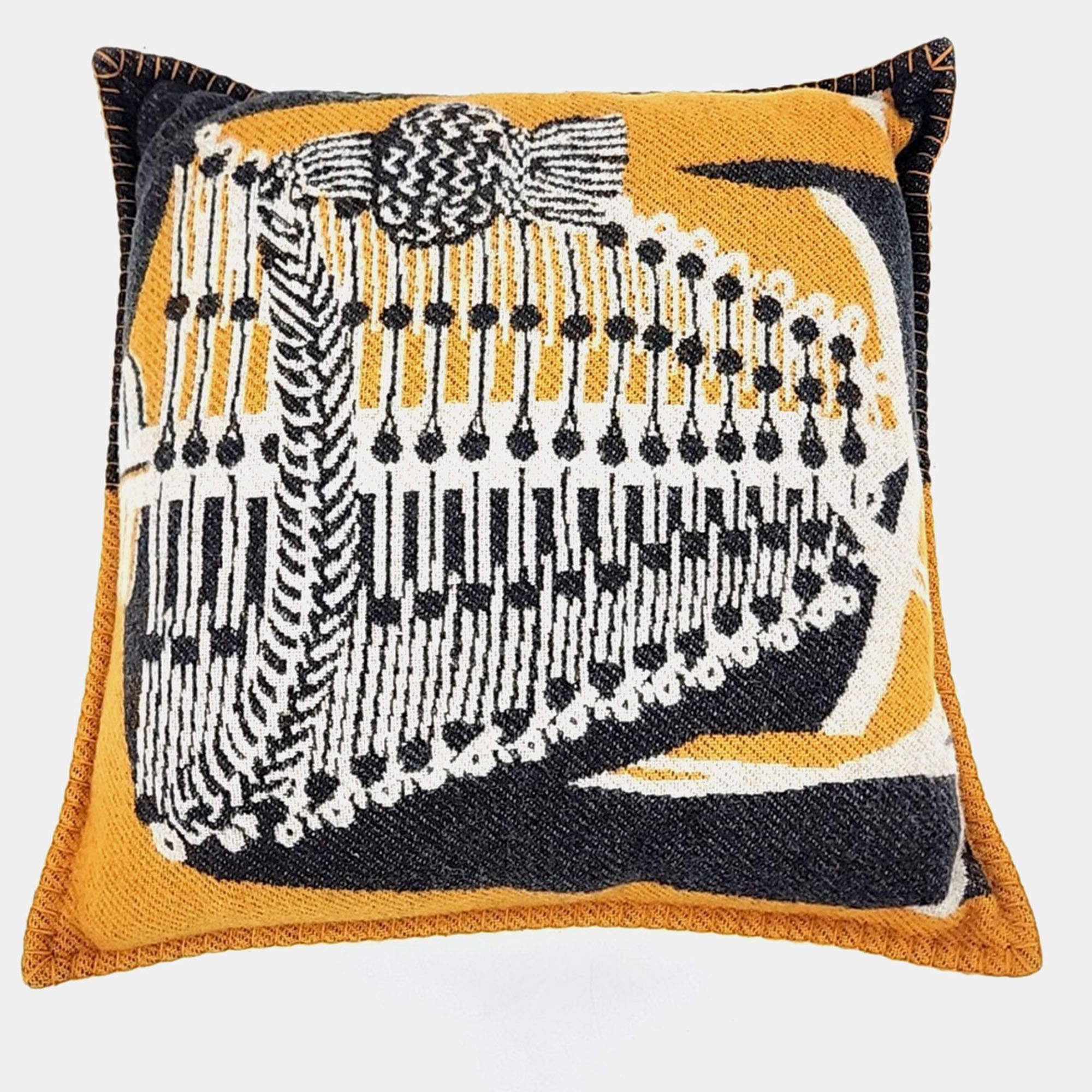 Pre Owned Hermes Multicolor Cashmere Cushion