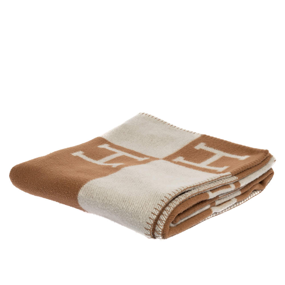 brown hermes blanket