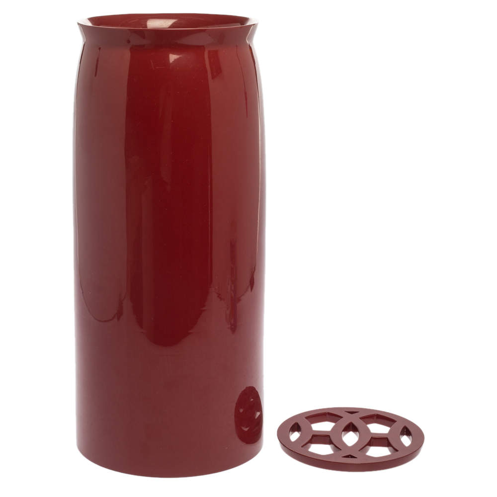 Hermes Burgundy Resin Vase