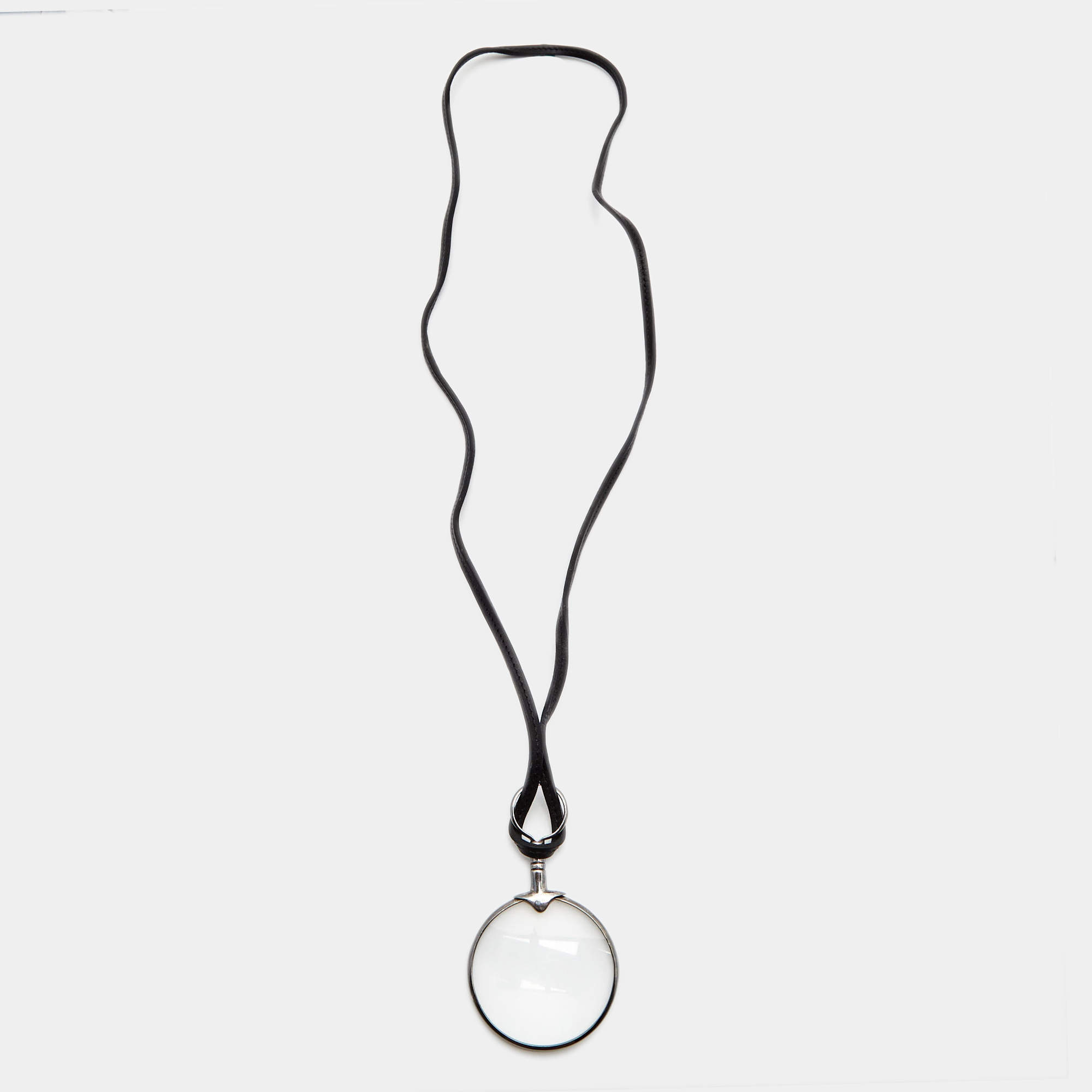 Hermes Leather Sterling Silver Magnifying Glass