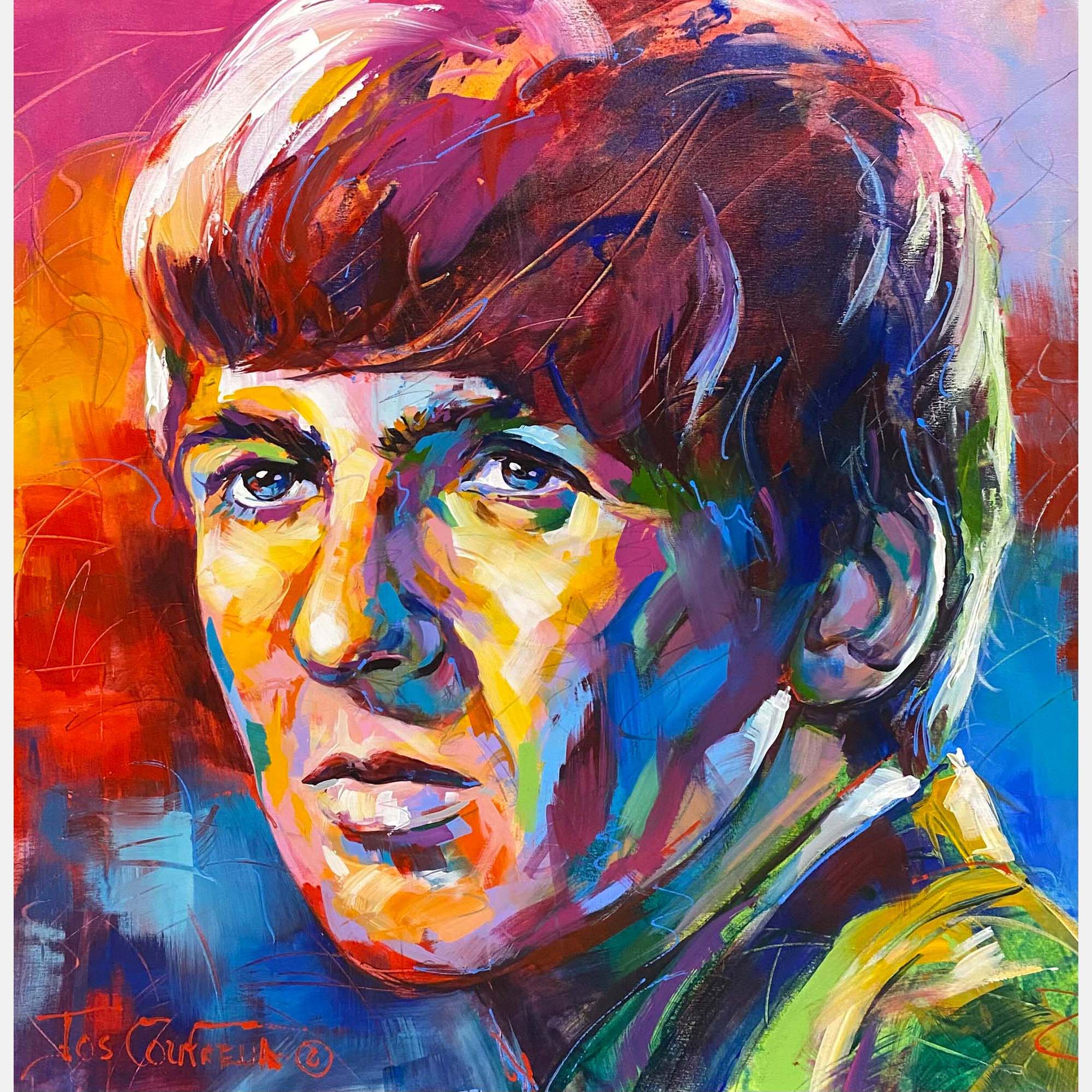 George Harrison - The Beatles By Jos Coufreur, Australia,2015 (98 X 98)
