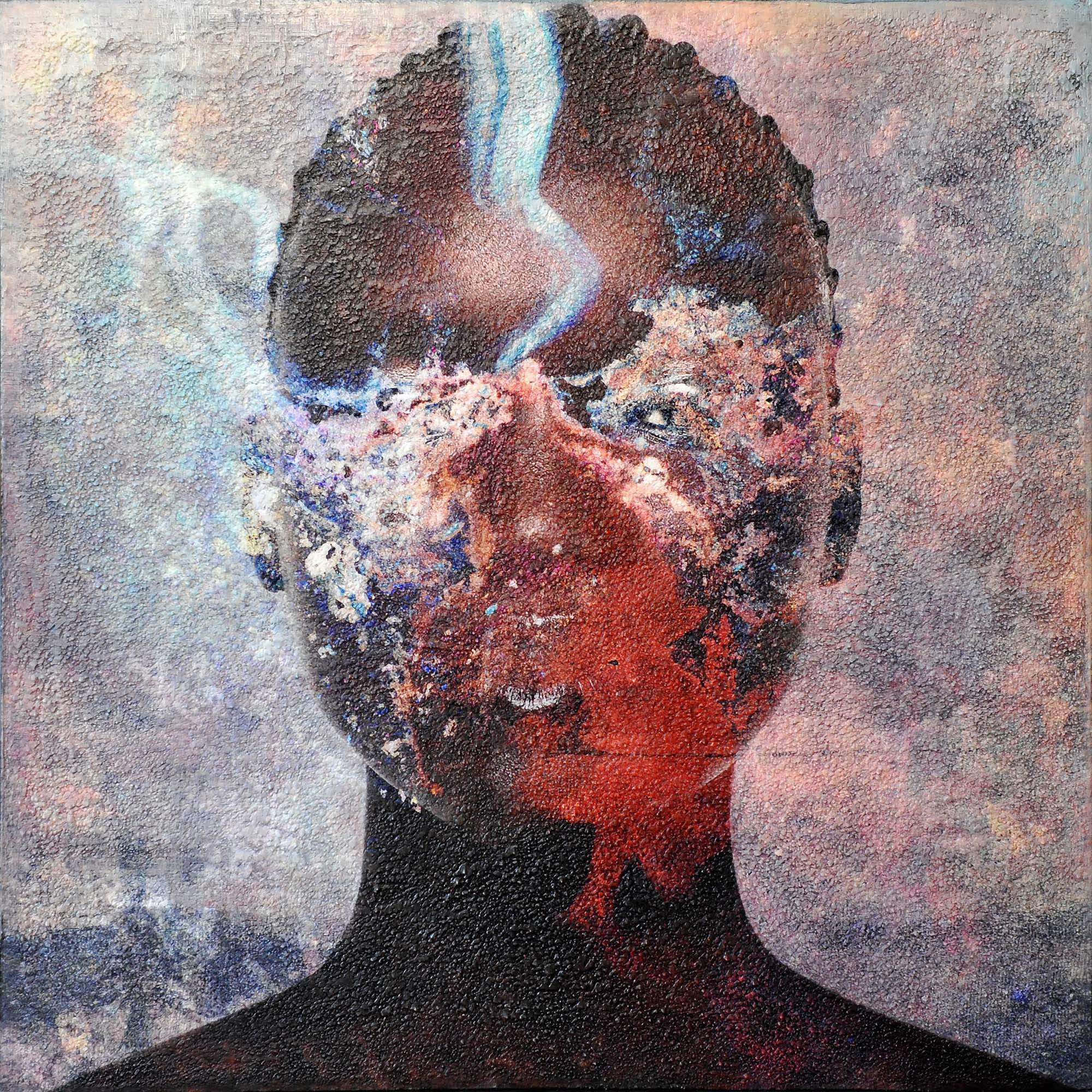 Black Fire Opal By Karin Vermeer, Netherlands,2022 (100 X 100)