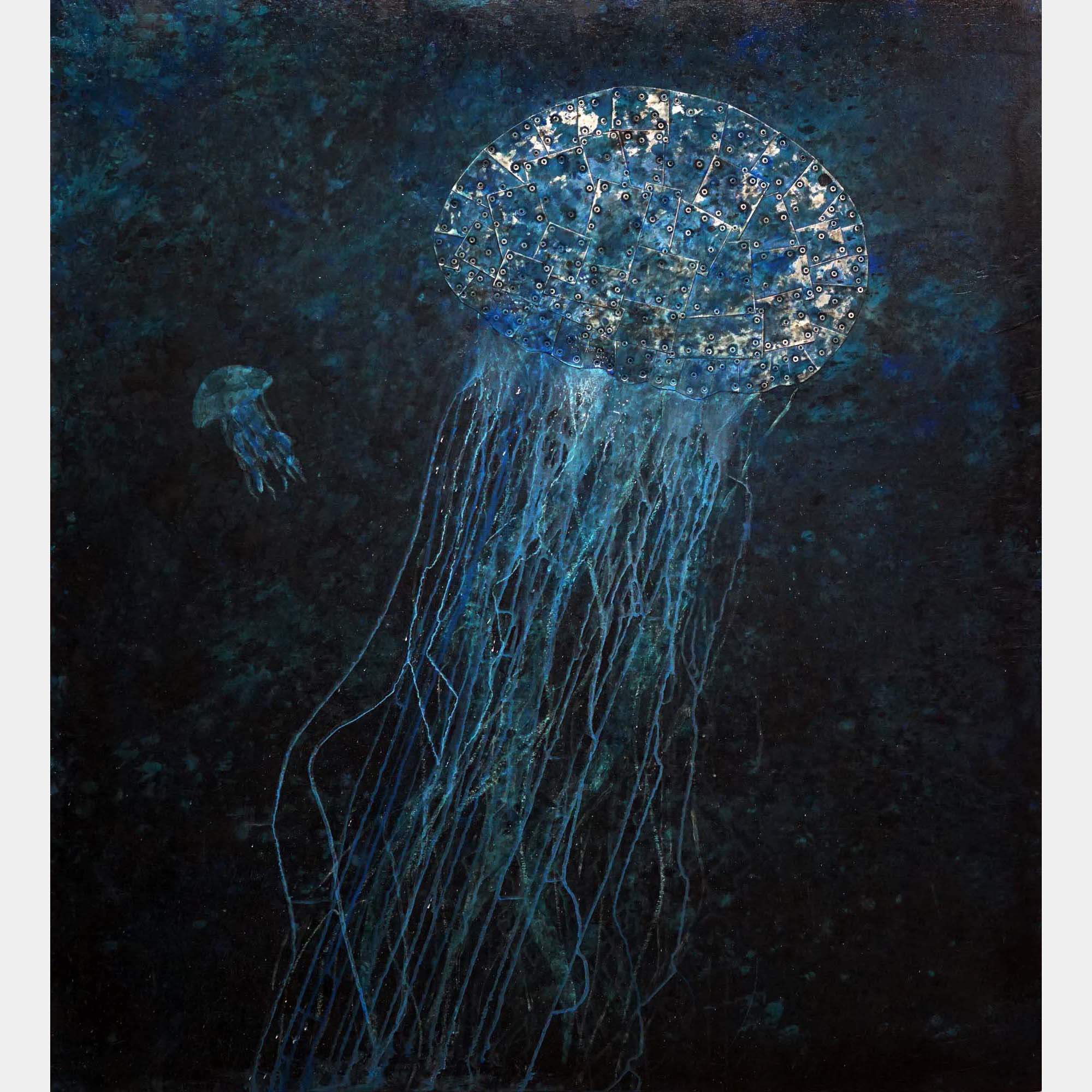 Jelly Fish NÂ°3 By Lele De Bonis, Italy,2021 (110 X 100)