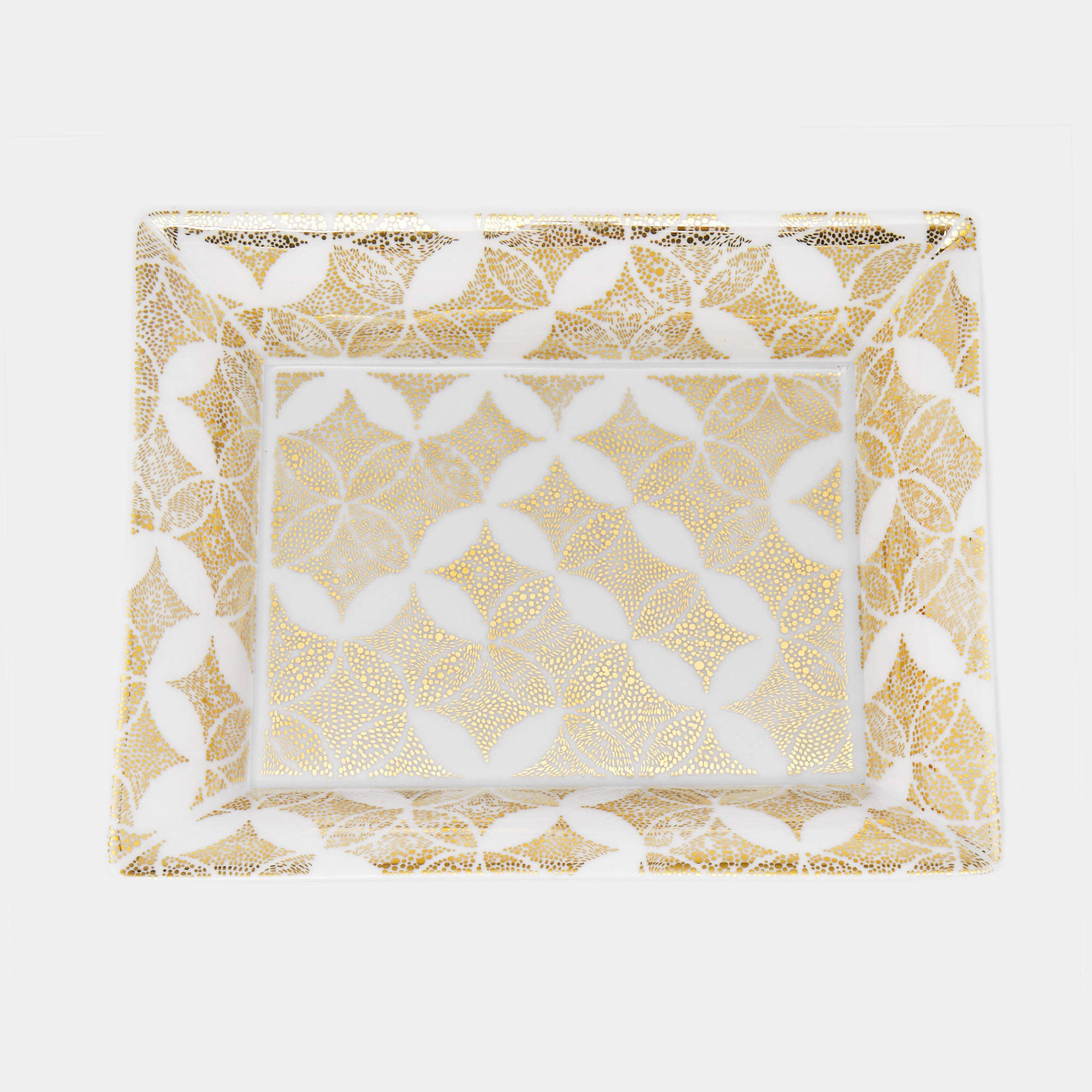 Louis Vuitton White/Gold Constellation Change Tray
