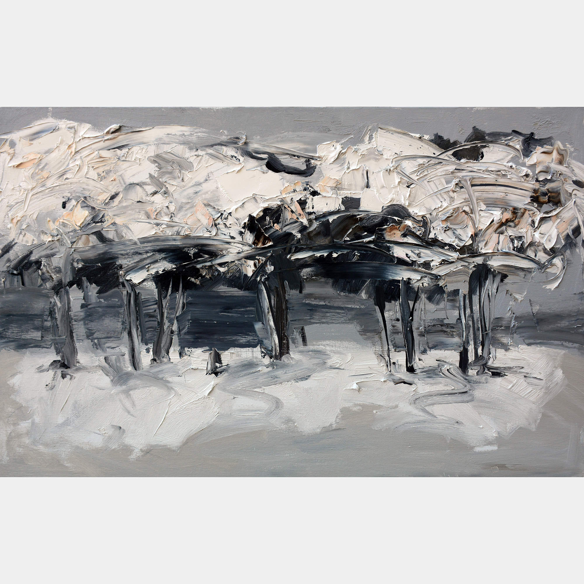 Arbres Dans Les Tons Neutres By Olga Novokhatska, France,2017 (73 X 116)