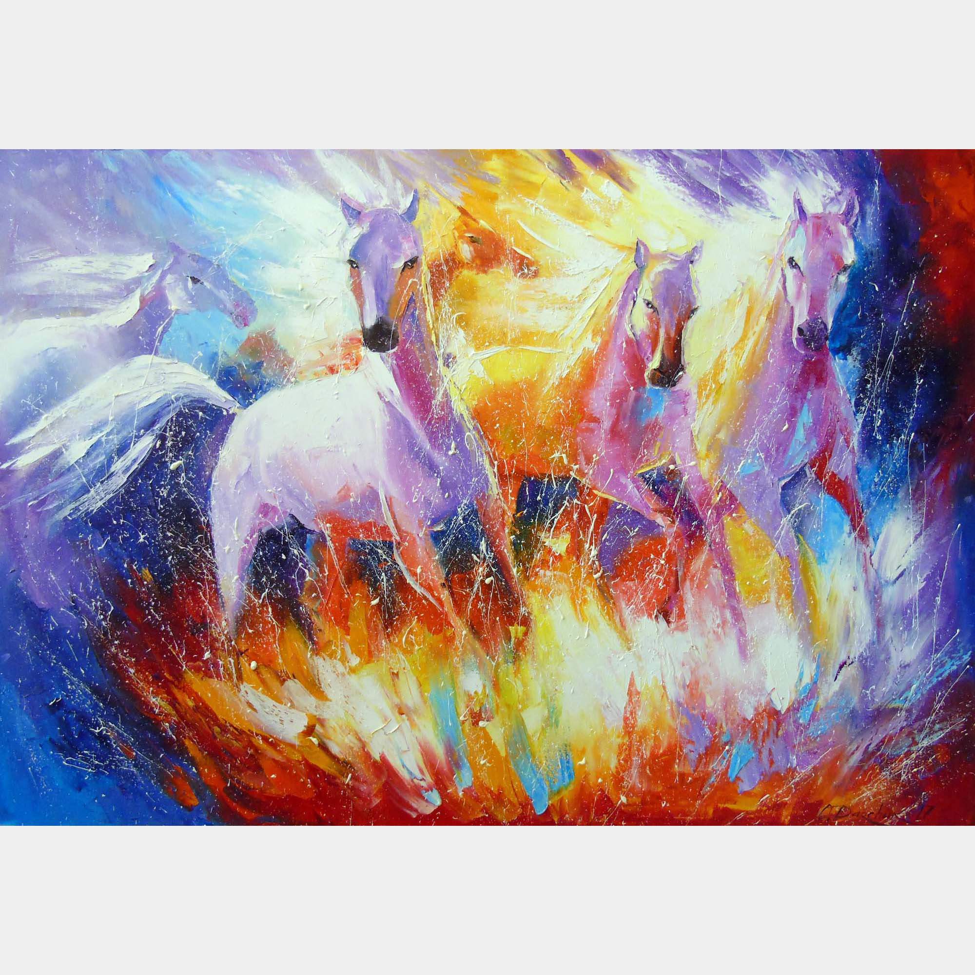 Fire Horses By Olha Darchuk, Ukraine,2017 (70 X 100)