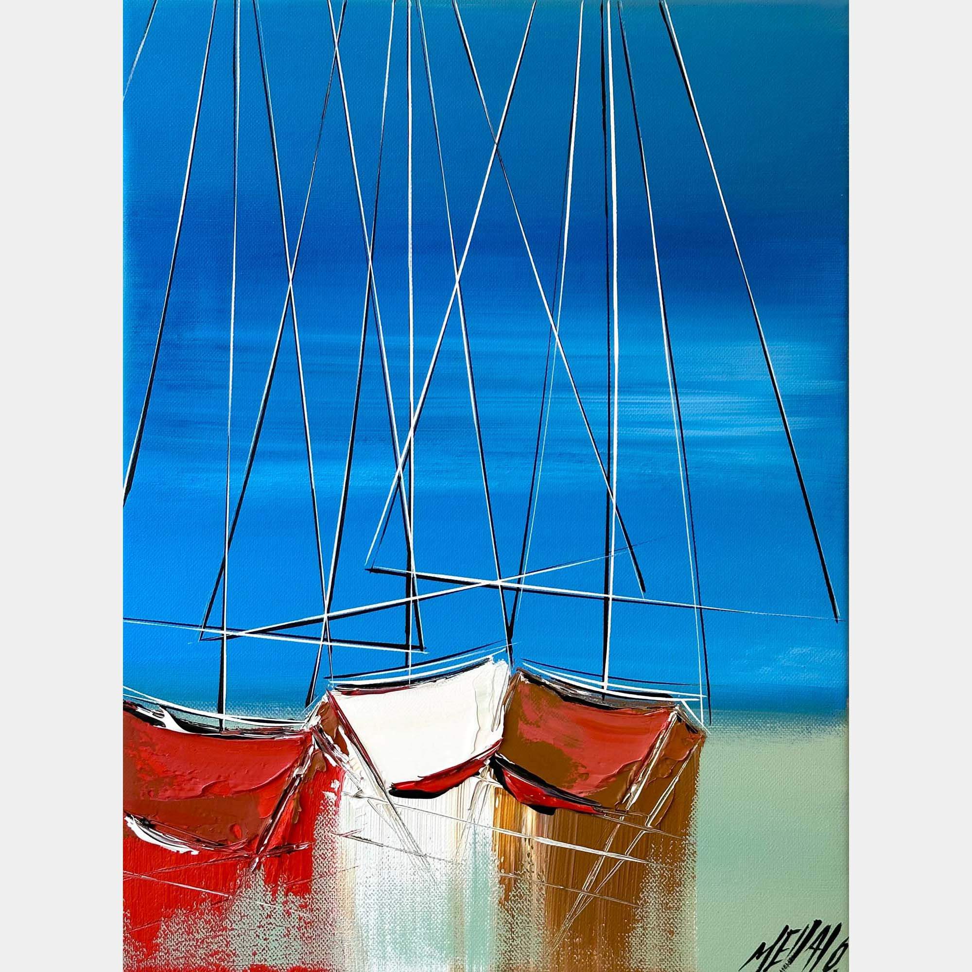 Le Temps Qui Passe... (Esprit Voile) By Olivier Messas, France,2023 (40 X 30)