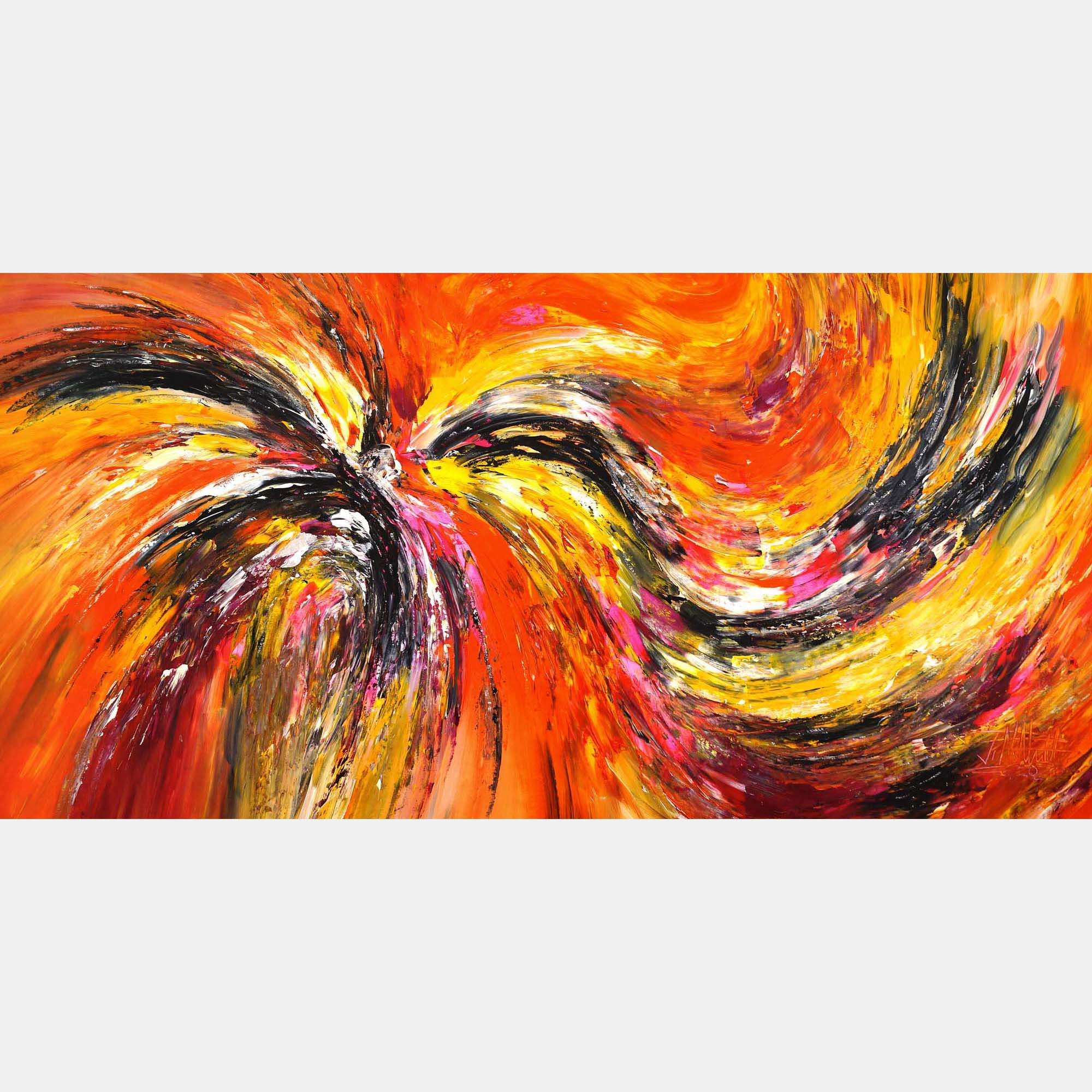 Fire Wave Xxl 1 By Peter Nottrott, Germany,2020 (100 X 200)