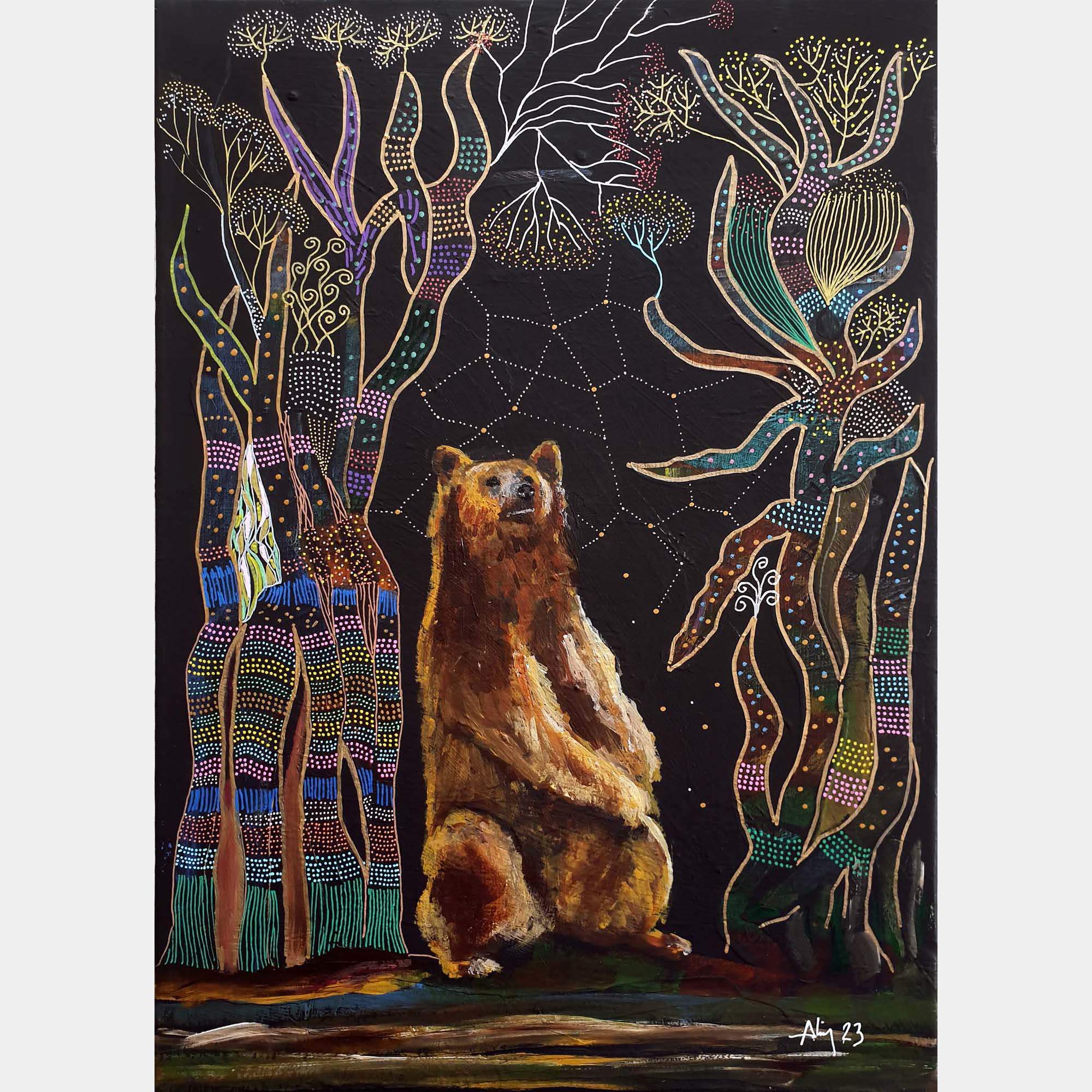 Meditation De L'Ours Iii By Philippe Abril, France,2023 (46 X 33)