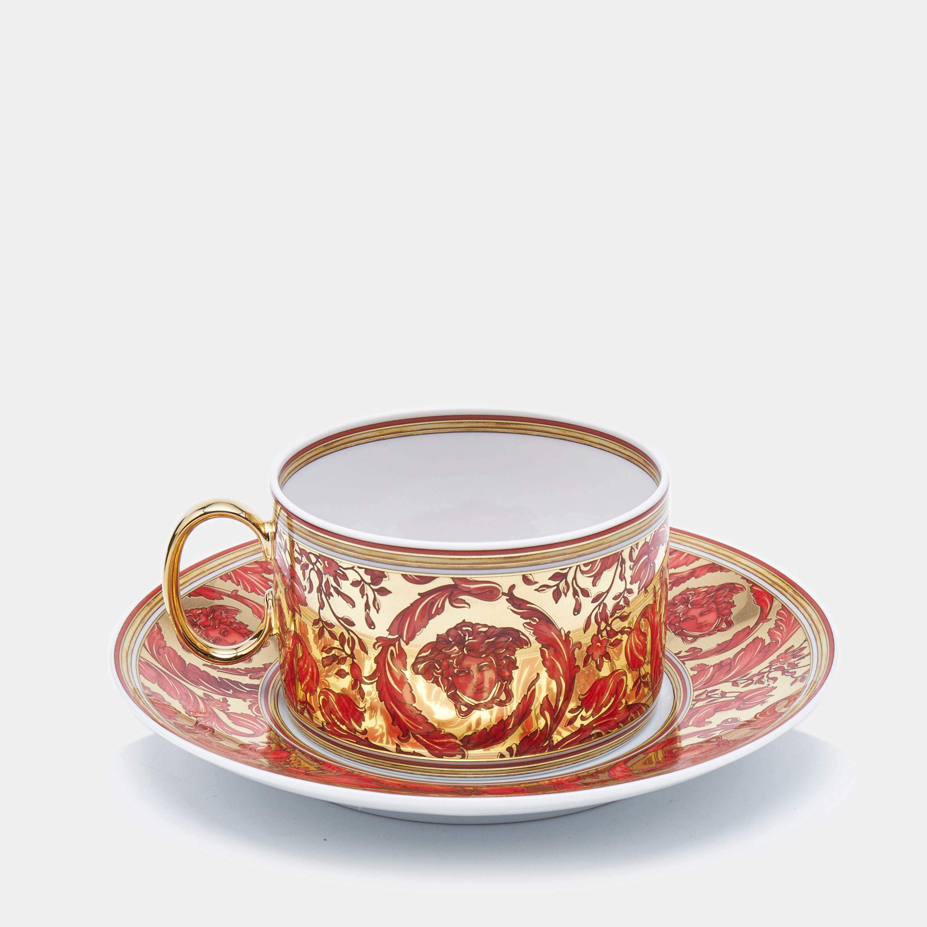 Rosenthal Meets Versace Medusa Garland Tea Cup with Saucer