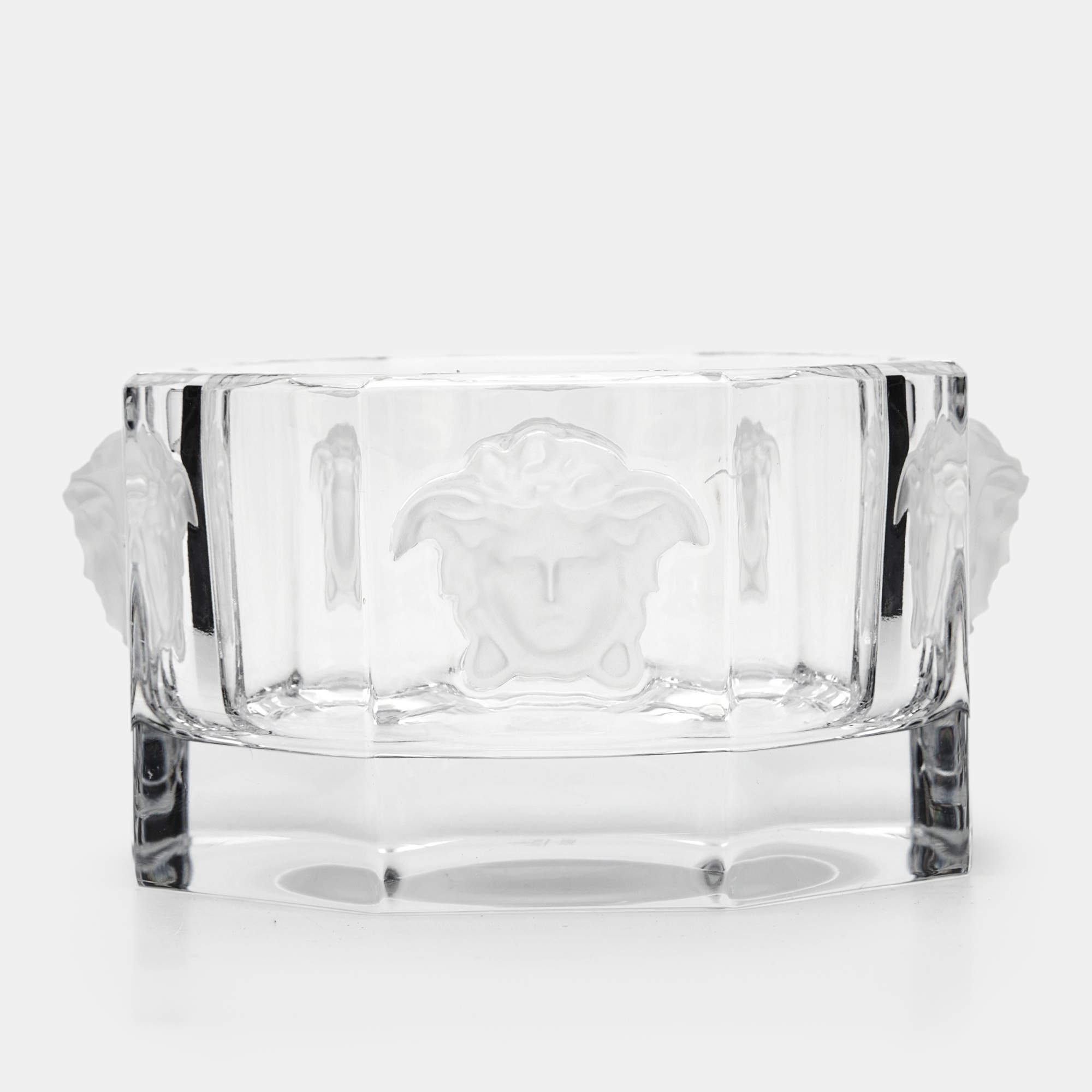 Pre Owned Rosenthal Meets Versace Medusa Head Octagonal Glass Bowl