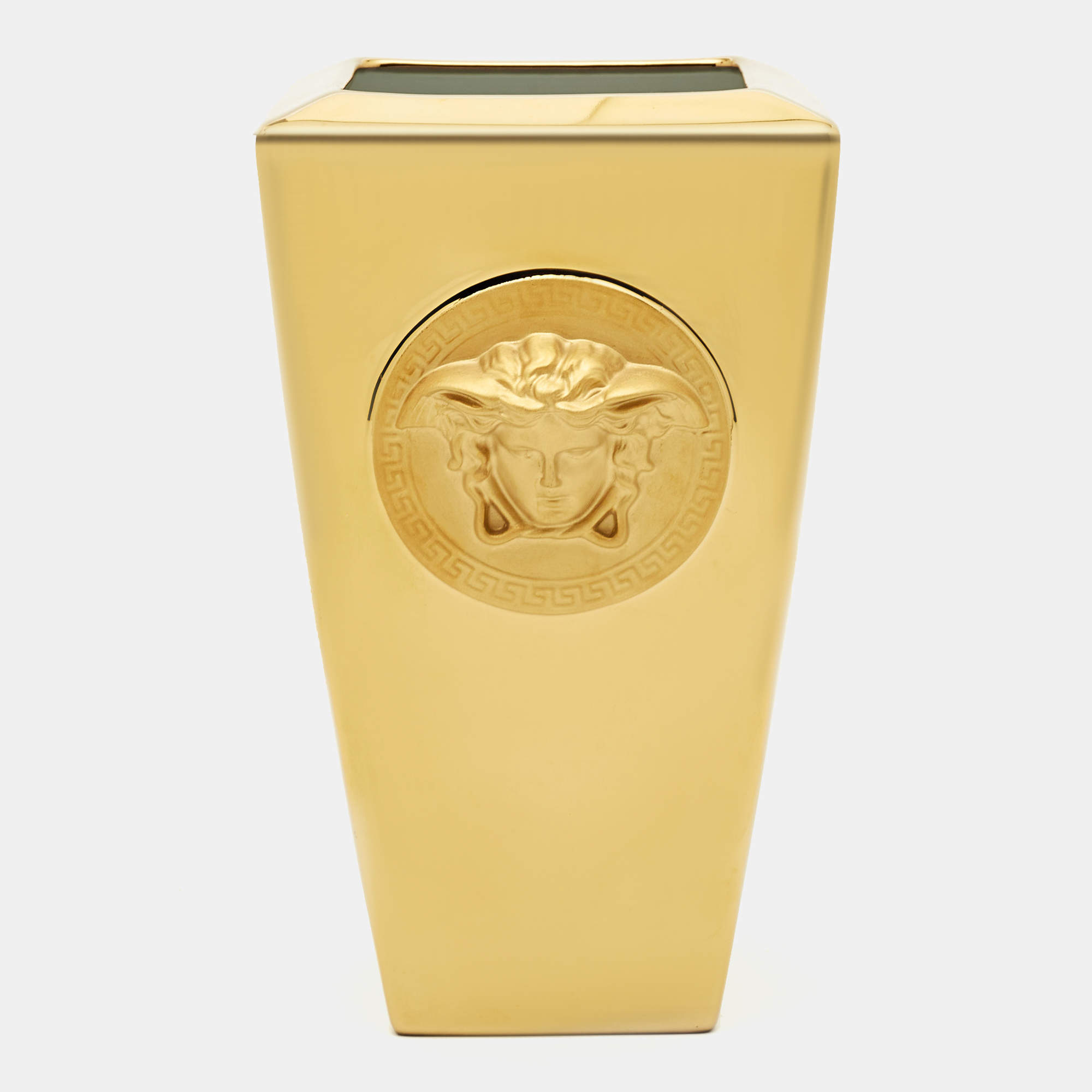 Rosenthal Meets Versace Gold Medusa Vanity Vase