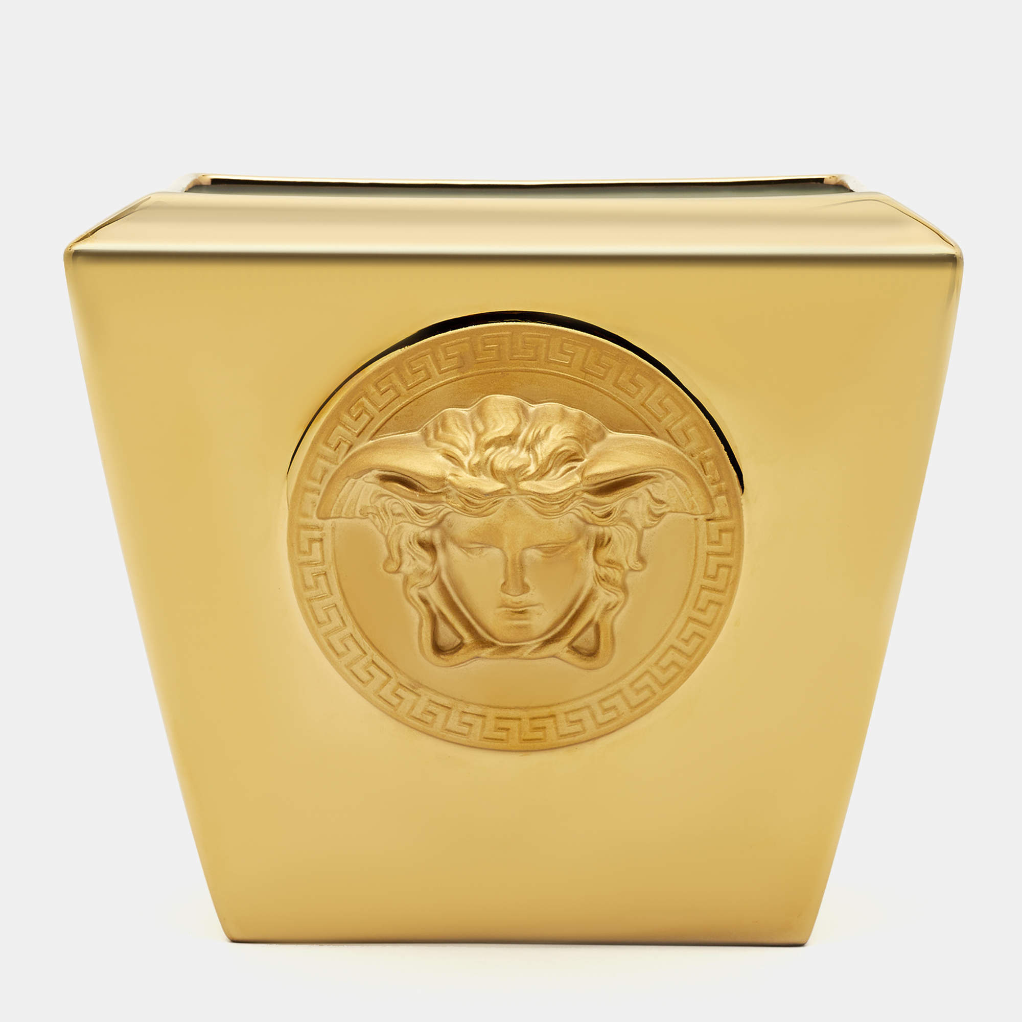 Rosenthal Meets Versace Gold Medusa Vanity Vase