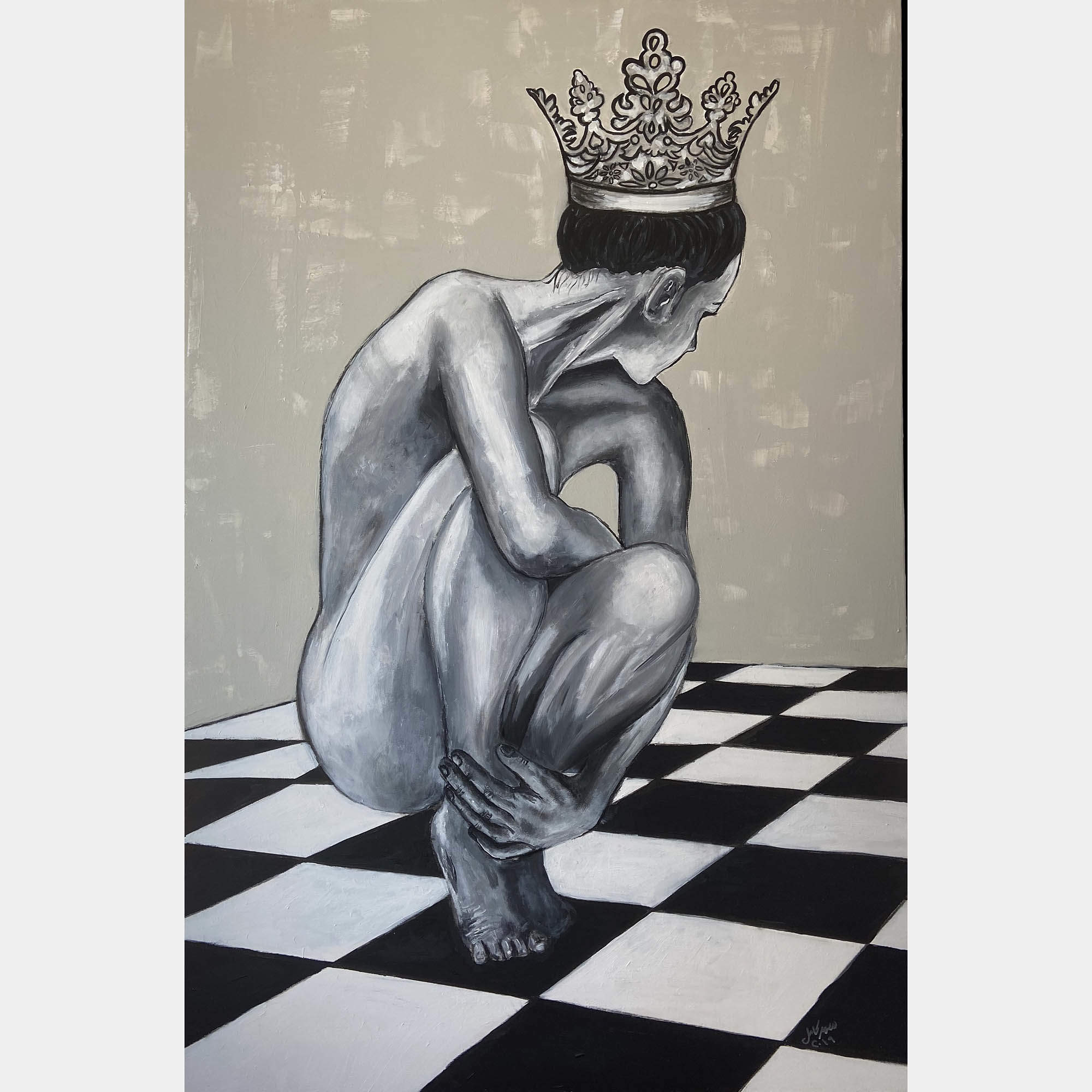 The next move (sitting) by Samar Kamel, Egypt, 2021 (120 x 80)