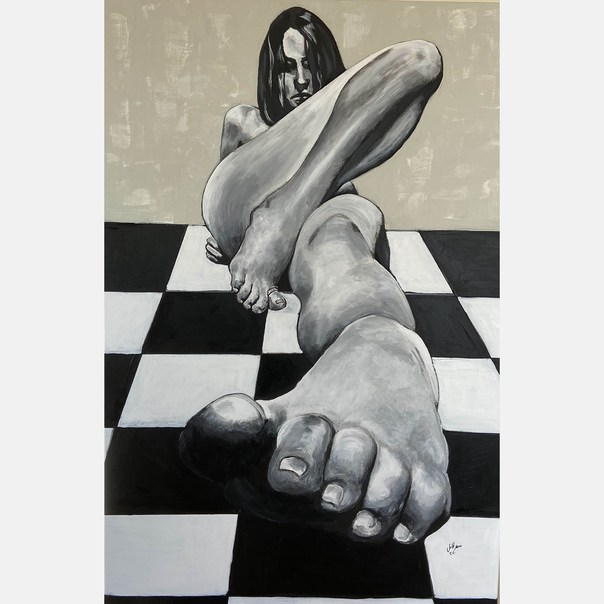 The next move (laying) by Samar Kamel, Egypt, 2021 (120 x 80)