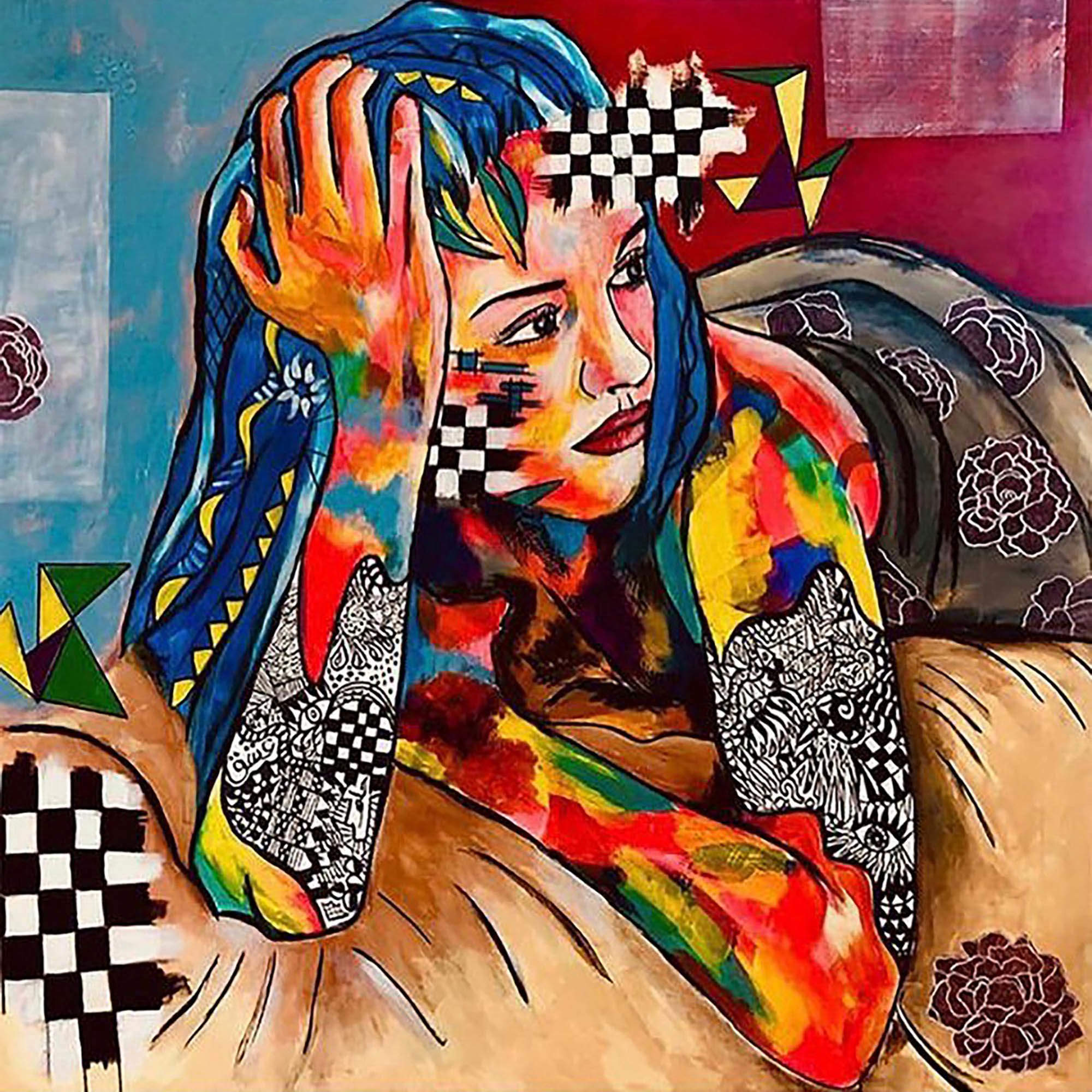 Fragments (1) by Samar Kamel, Egypt, 2019 (120 x 120)