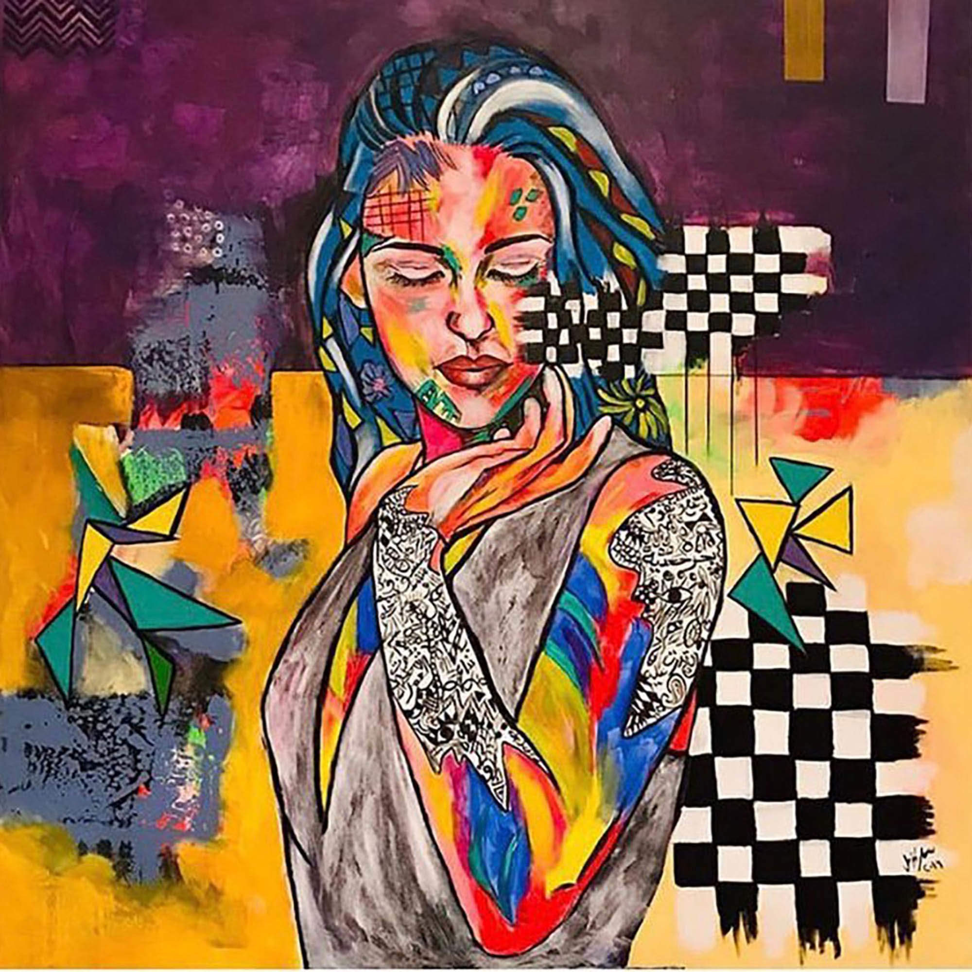 Fragments (2) by Samar Kamel, Egypt, 2019 (120 x 120)