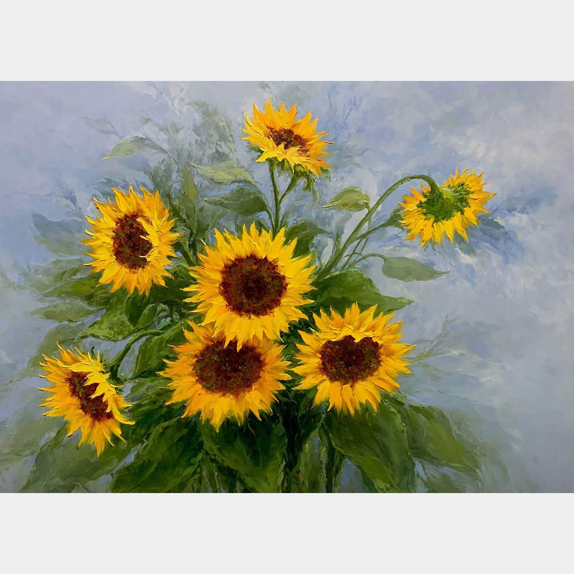 Sunflower Smiles By Sang H. Han, United States,2020 (91.44 X 121.92)