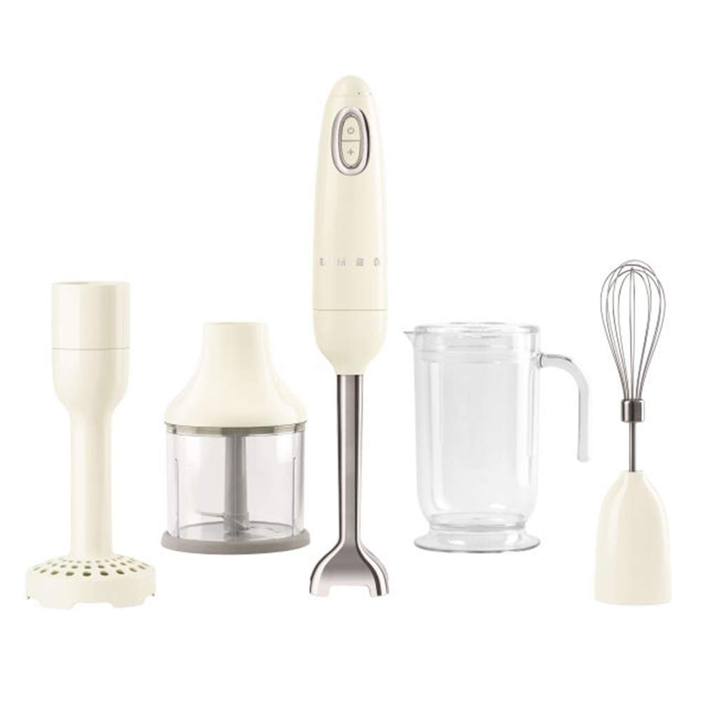 Smeg 50's Retro Style Aesthetic Hand Blender with Accessories, Cream (Available for UAE Customers Only)