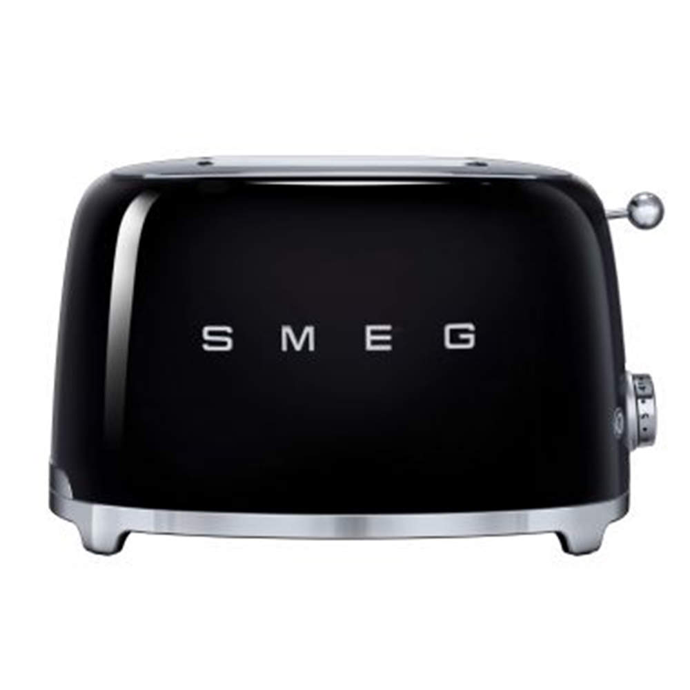 Smeg 50's Retro Style Aesthetic 2 Slice Toaster, Black (Available for UAE Customers Only)