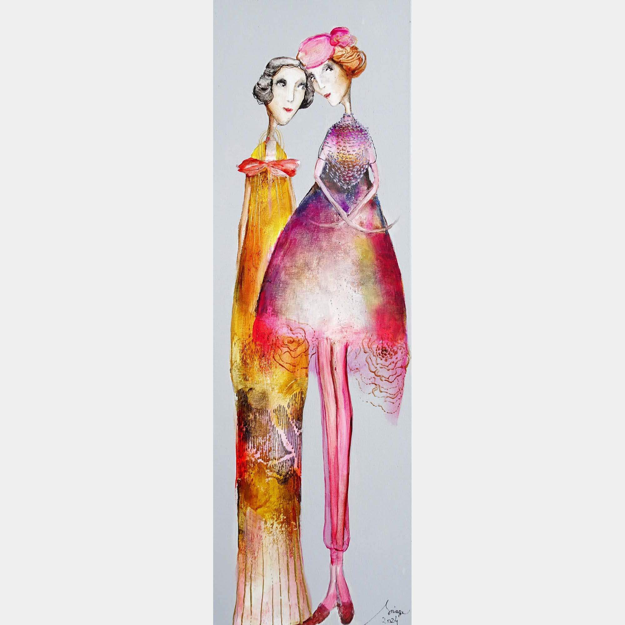 Mesdames Donata Et Eva By Sniege, France,2024 (60 X 20)