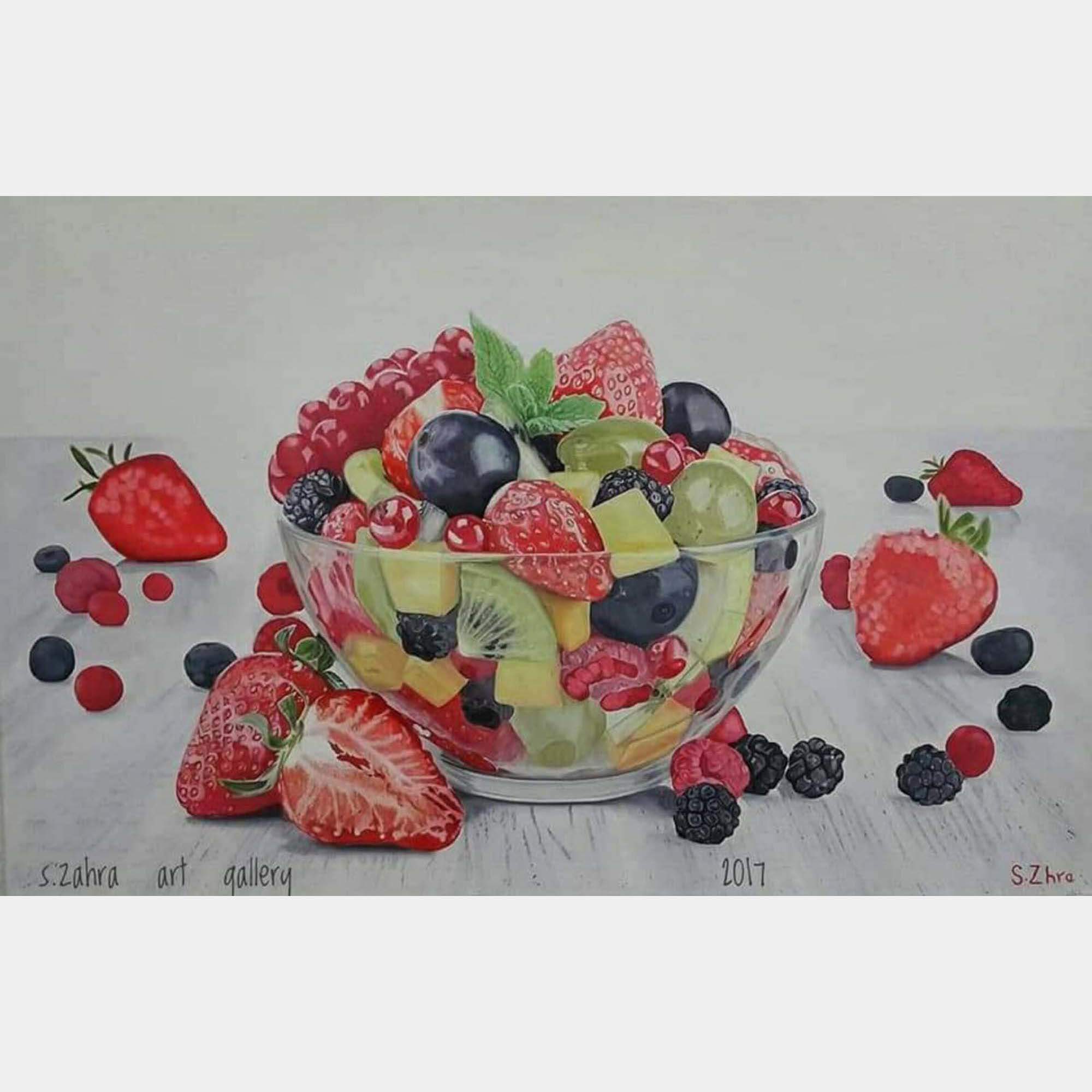Summer Fruits By Sumaia Zahra, Kuwait,2017 (60 X 90)
