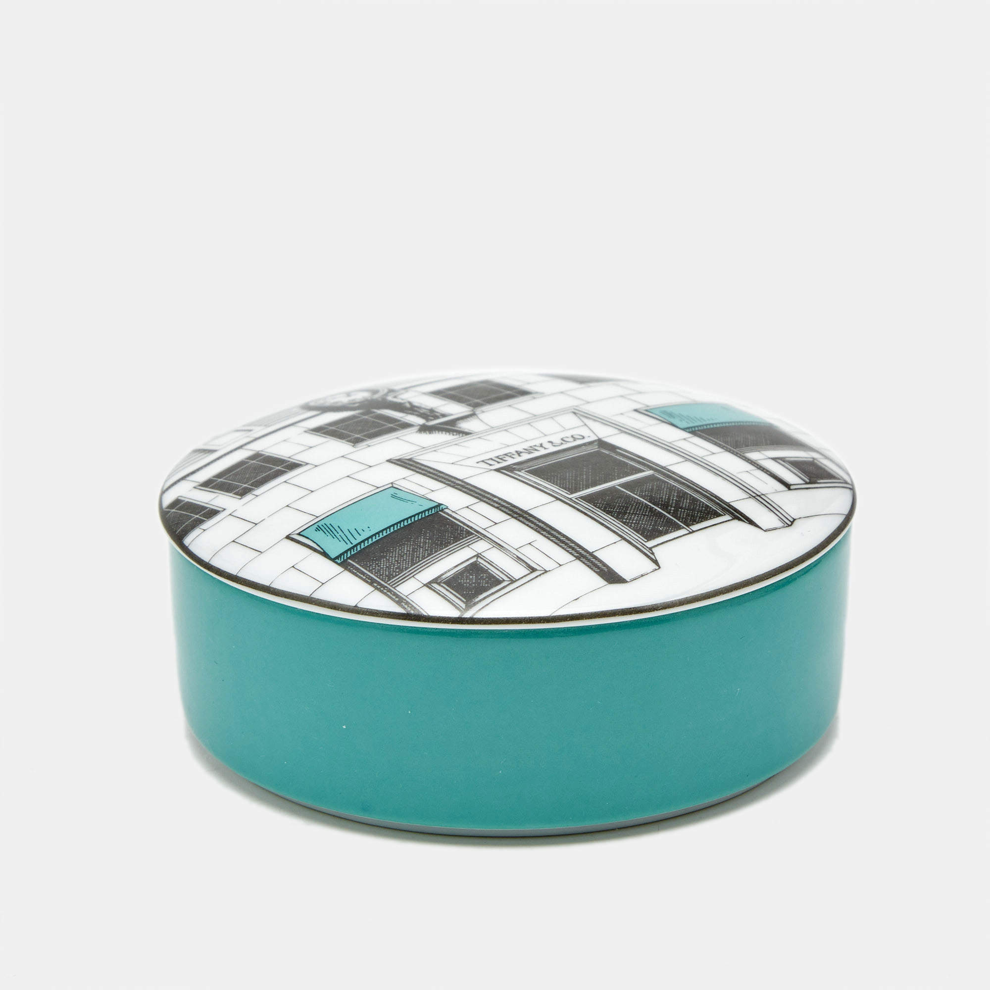 Pre Owned Tiffany & Co. Porcelain Flagship Facade Trinket Box