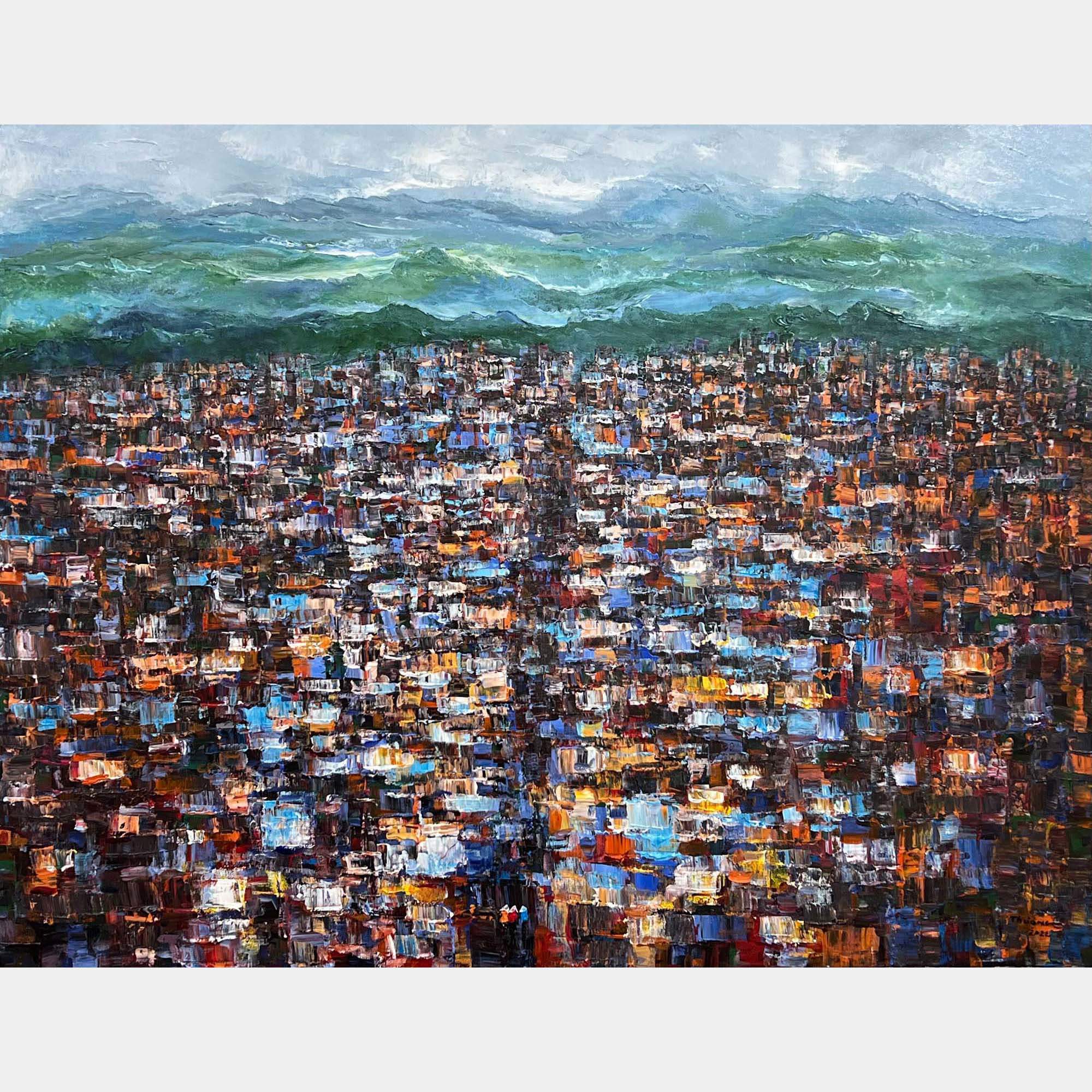 City On Plateau By Trong Thuong Tran, Vietnam,2022 (100 X 130)
