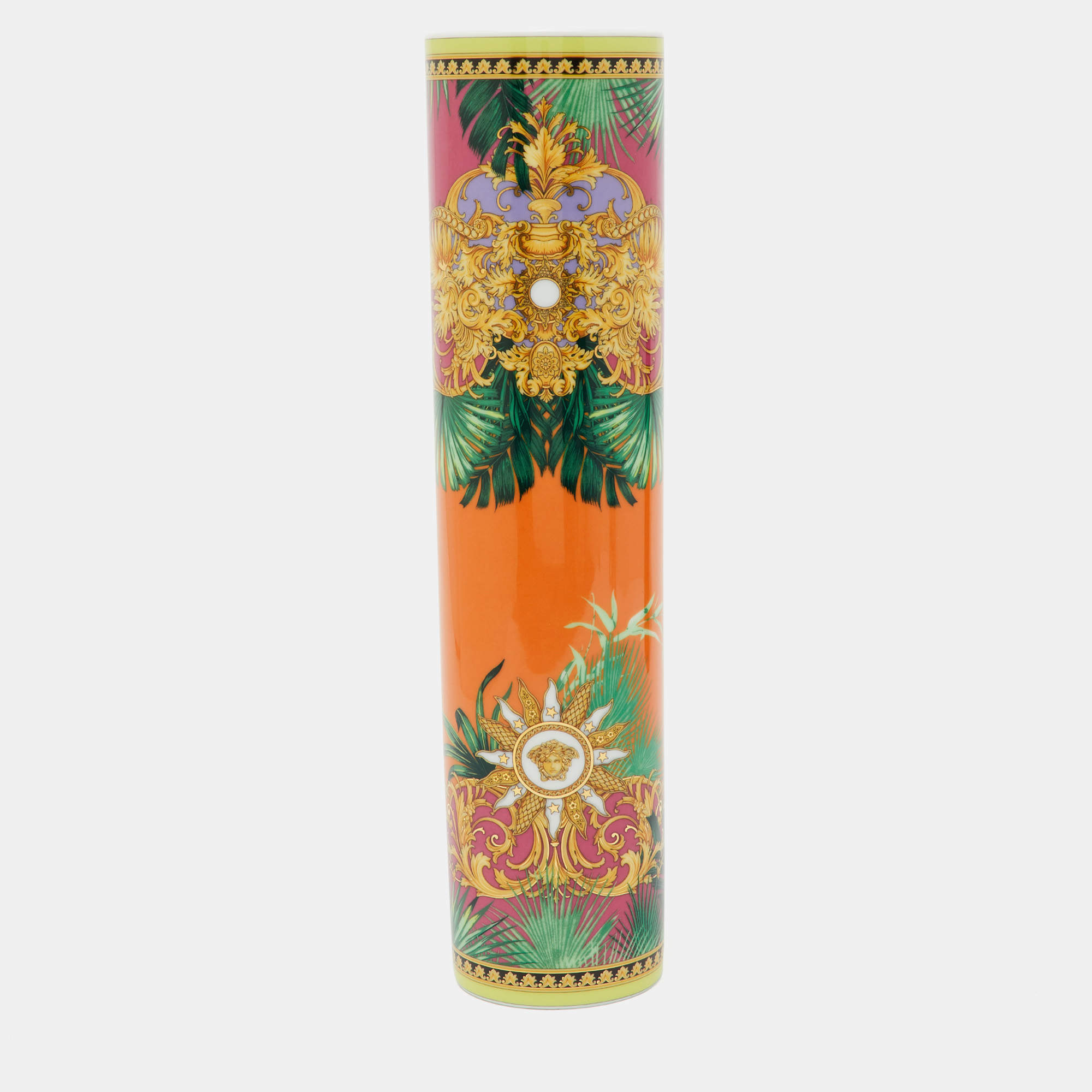 Pre Owned Versace X Rosenthal Jungle Animalier Tall Vase 30 cm