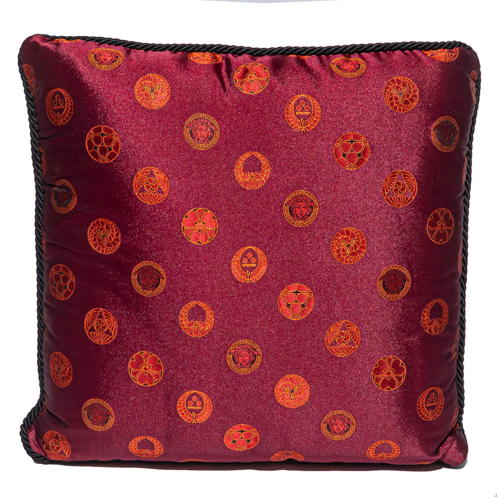 Versace Blue & Red Cotton Cushion