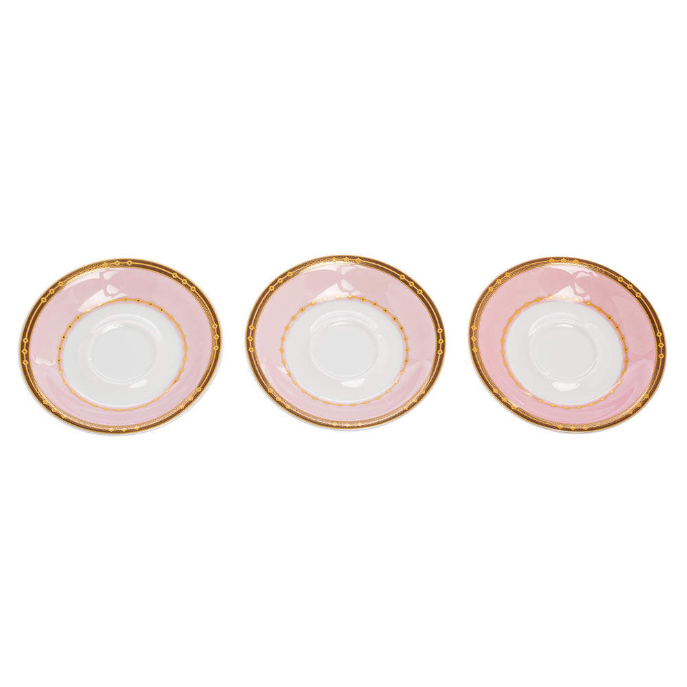 Pre Owned Versace x Rosenthal Le jardin de Versace Saucers Set of 3