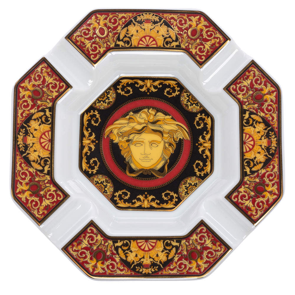 Versace x Rosenthal Medusa Porcelain Octagonal Ashtray 13.5 cm 
