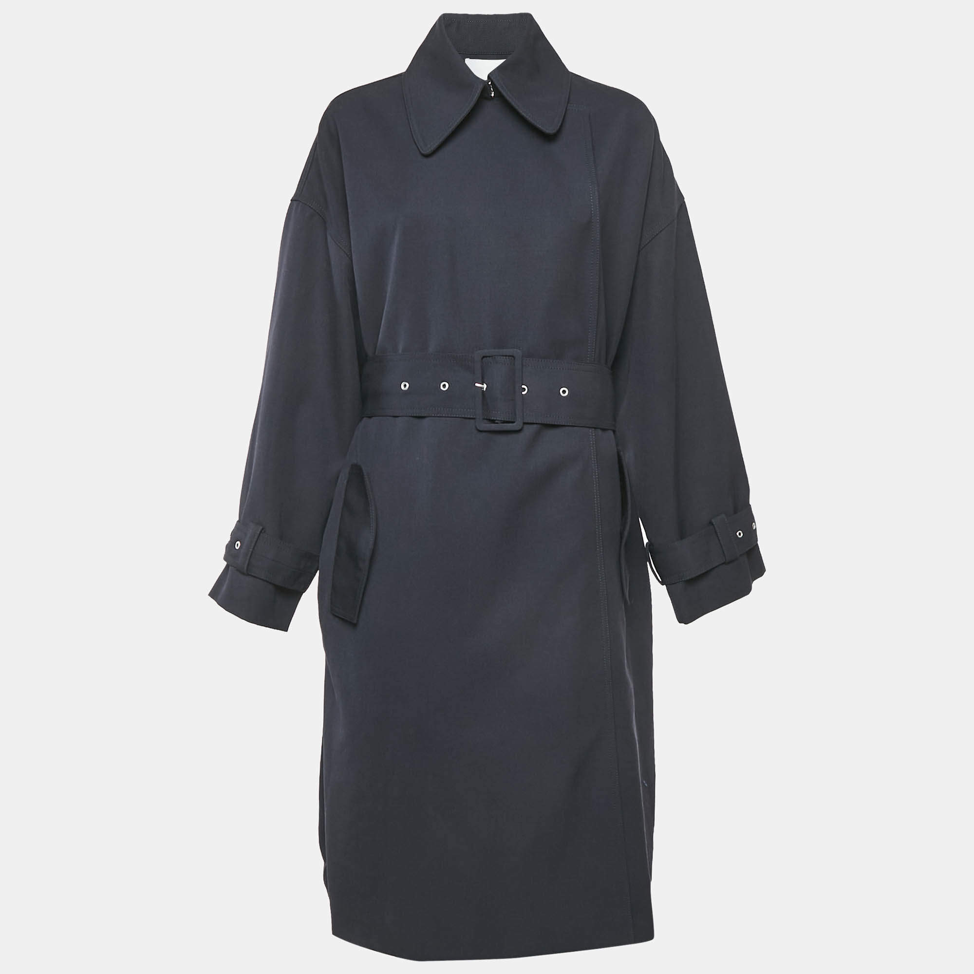 3.1 Phillip Lim Navy Blue Mid-Length Coat M