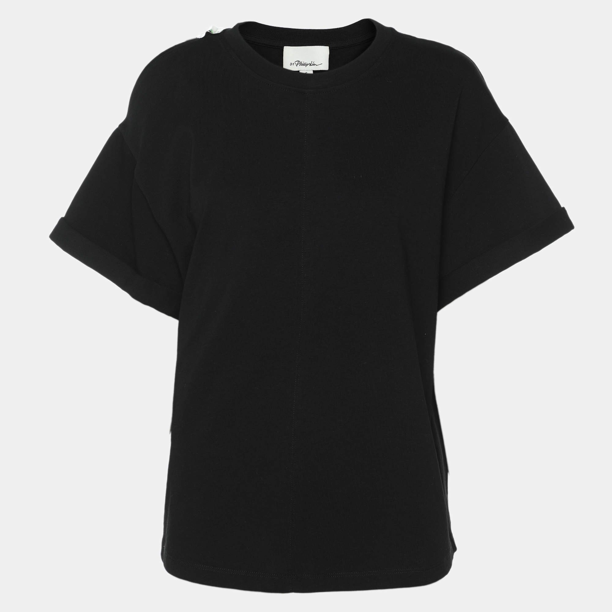 Pre Owned 3.1 Phillip Lim Black Jersey Top S