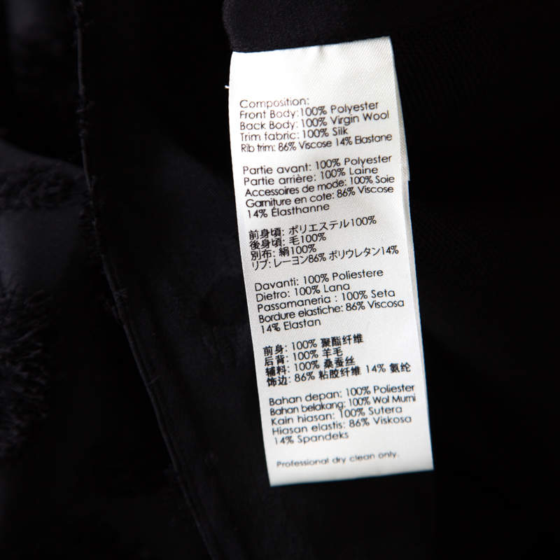 Pre Owned 3.1 Phillip Lim Black Textured High Low Sleeveless Top M