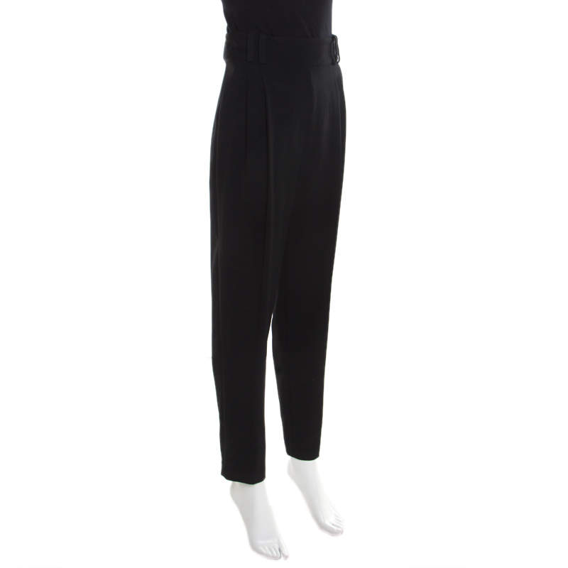 Pre Owned 3.1 Phillip Lim Black High Rise Side Buttoned Trousers S