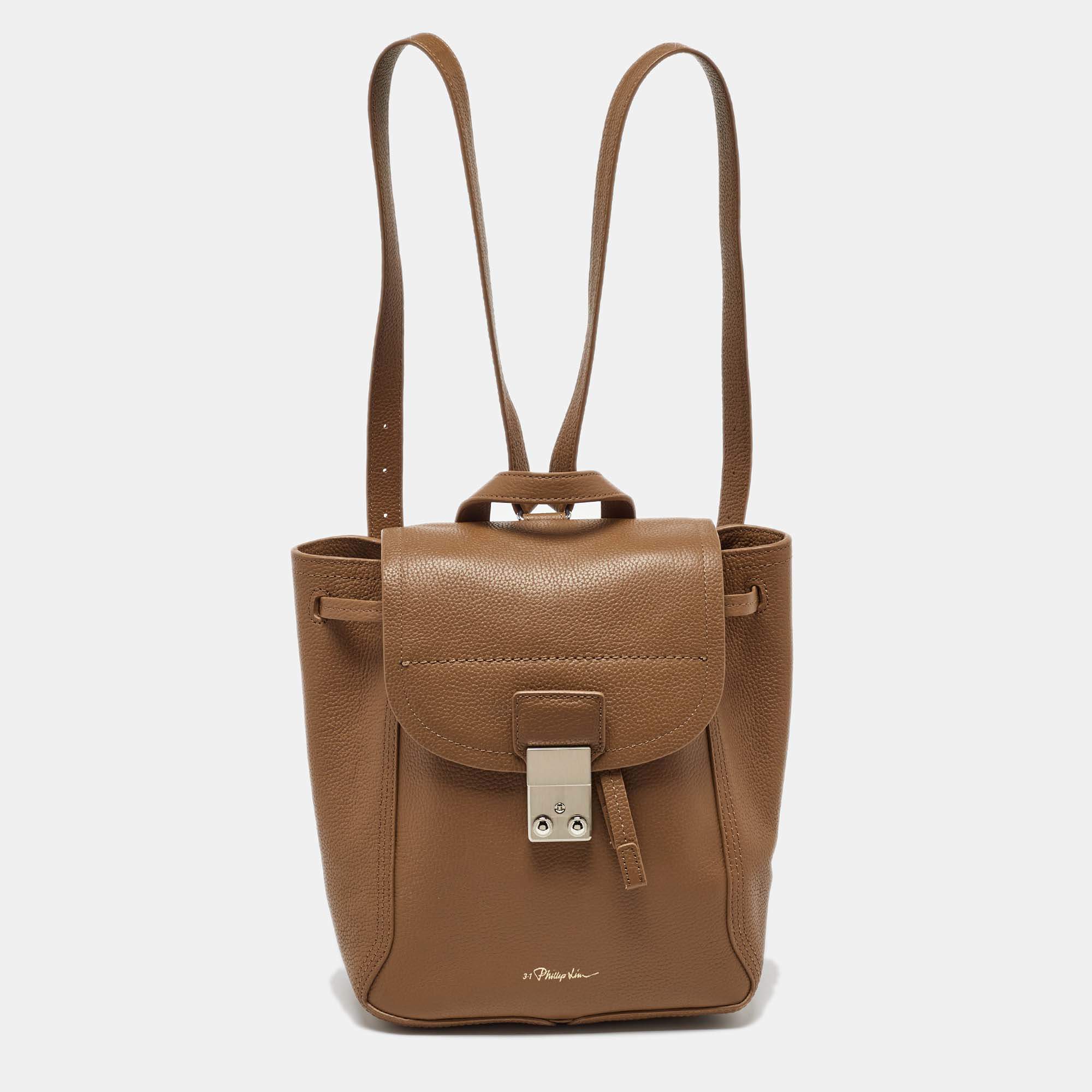 Pre Owned 3.1 Phillip Lim Brown Leather Back Soft Pashli Backpack