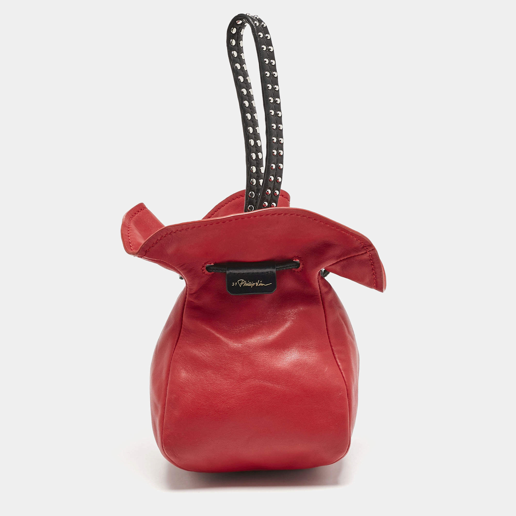 3.1 Phillip Lim Red/Black Leather Mini Ray Glove Pouch