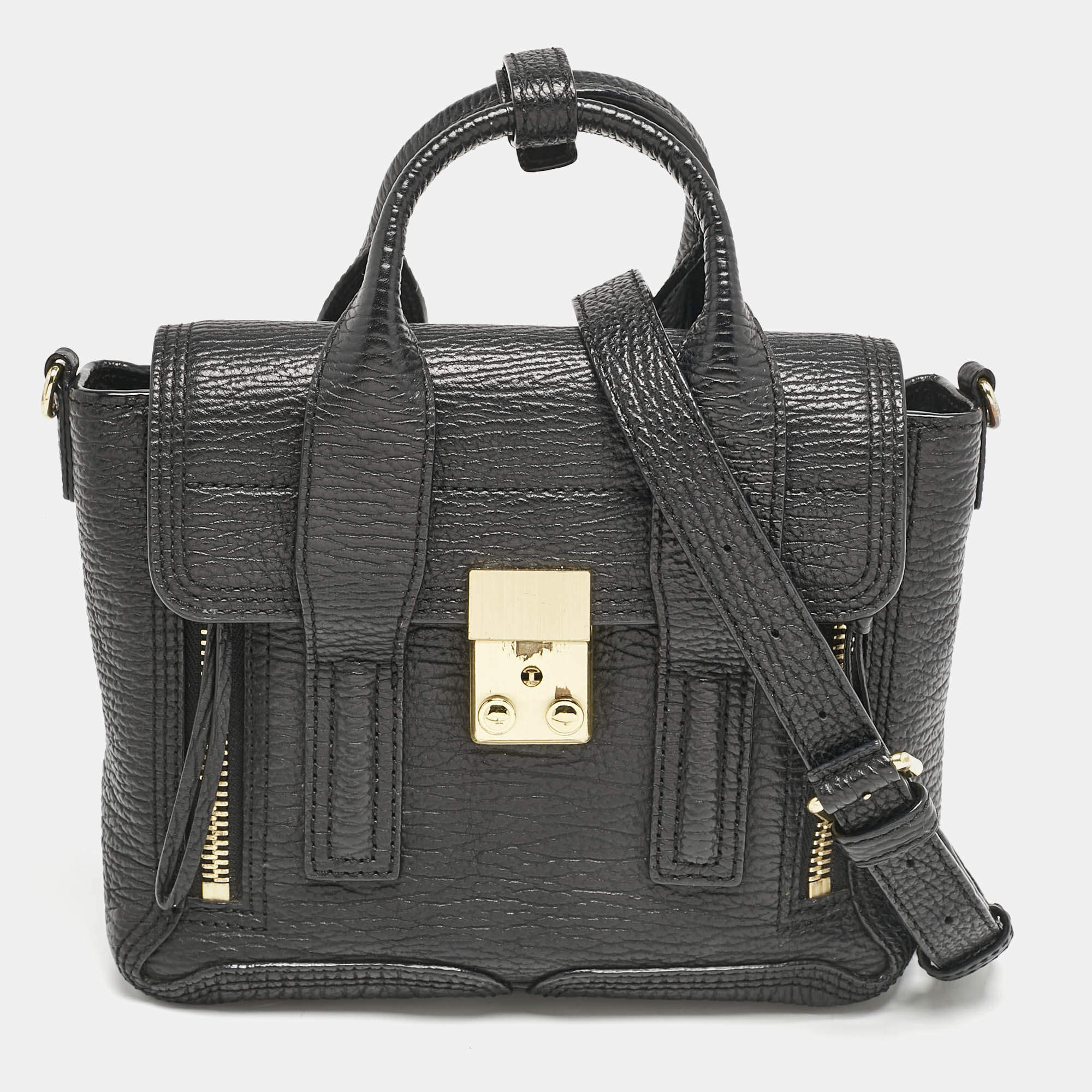 3.1 Phillip Lim Black Leather Mini Pashli Satchel