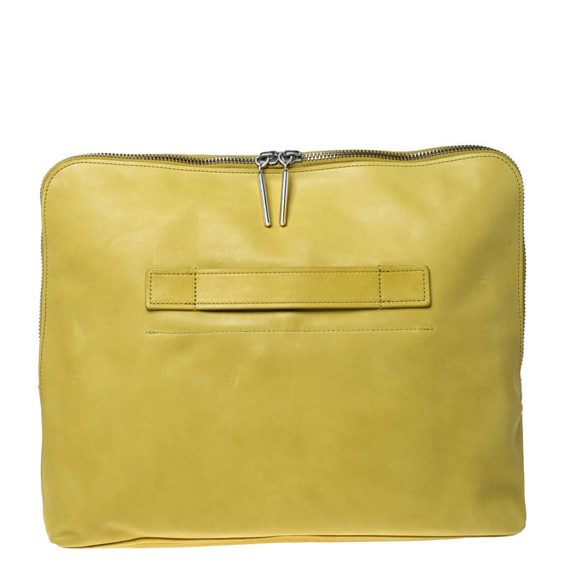 Pre Owned حقيبة كلتش 3.1 فيليب ليم 31 مينيت بورتفوليو جلد أصفر