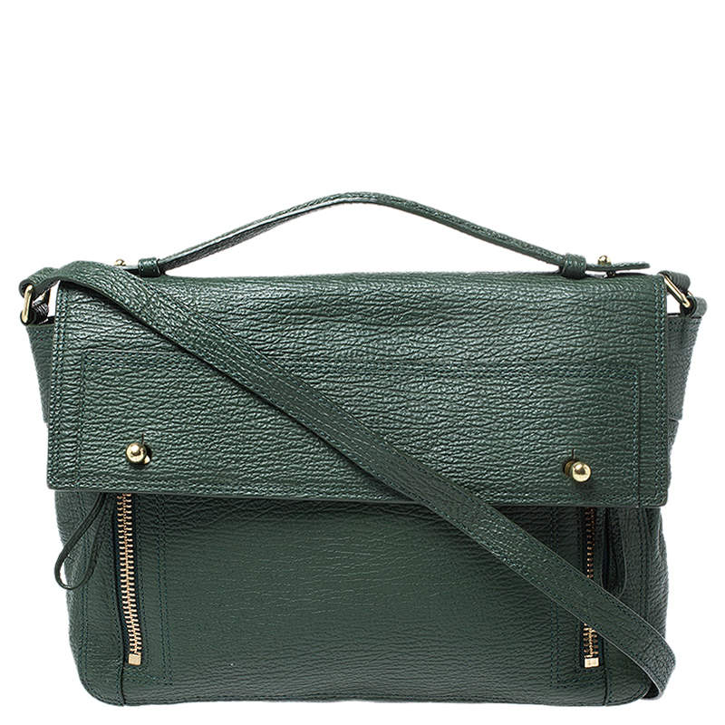 Pre Owned حقيبة 3.1 فيليب ليم باشلي يد علوية جلد أخضر