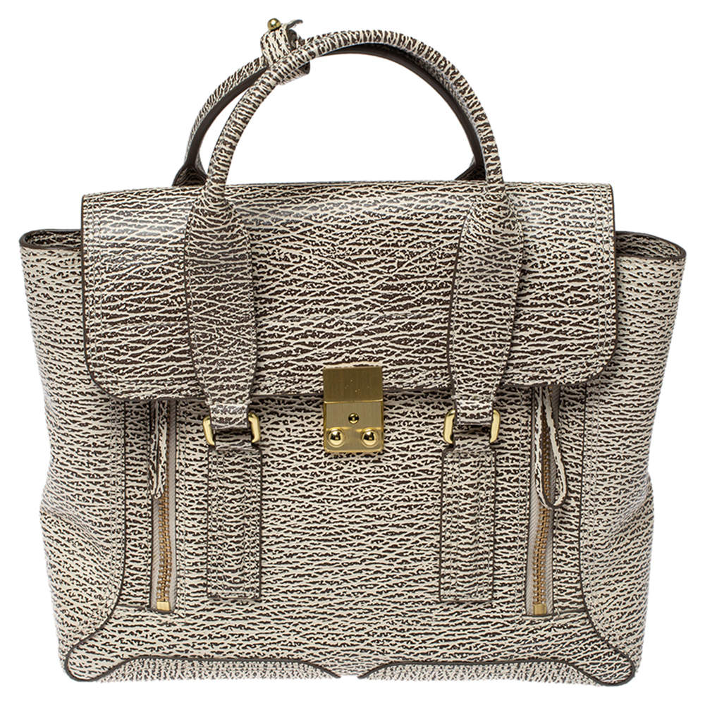 Pre Owned 3.1 Phillip Lim Antique Beige/Brown Leather Medium Pashli Satchel