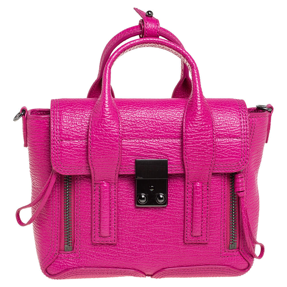 Pre Owned 3.1 Phillip Lim Fuchsia Leather Mini Pashli Satchel