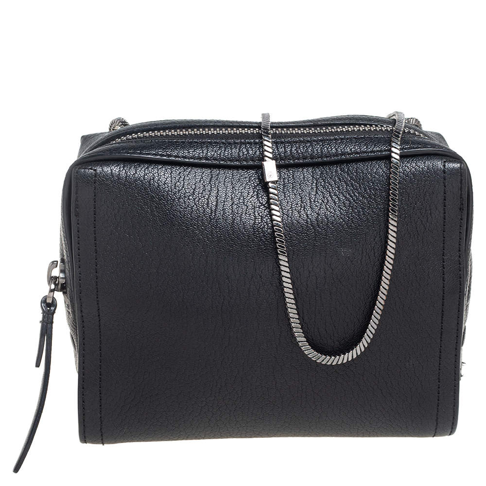 مملوكة مسبقًا حقيبة كروس 3.1 فيليب ليم سولي جلد أسود صغيرة