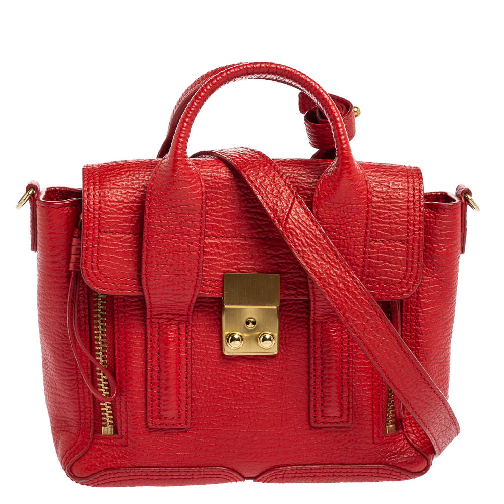 Pre Owned 3.1 Phillip Lim Red Leather Mini Pashli Satchel