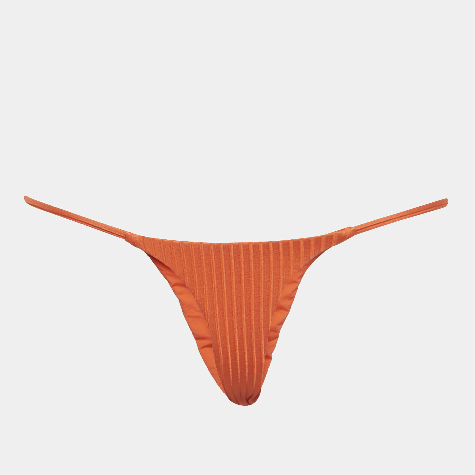 Pre Owned Monday Swimwear Orange Knit Brazil Thong M