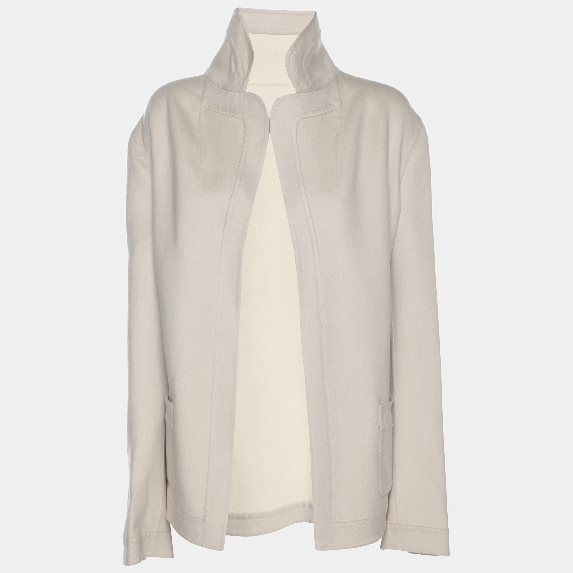 مملوكة مسبقًا جاكيت أجنونا كشمير بيج فاتح مقاس كبير جداً