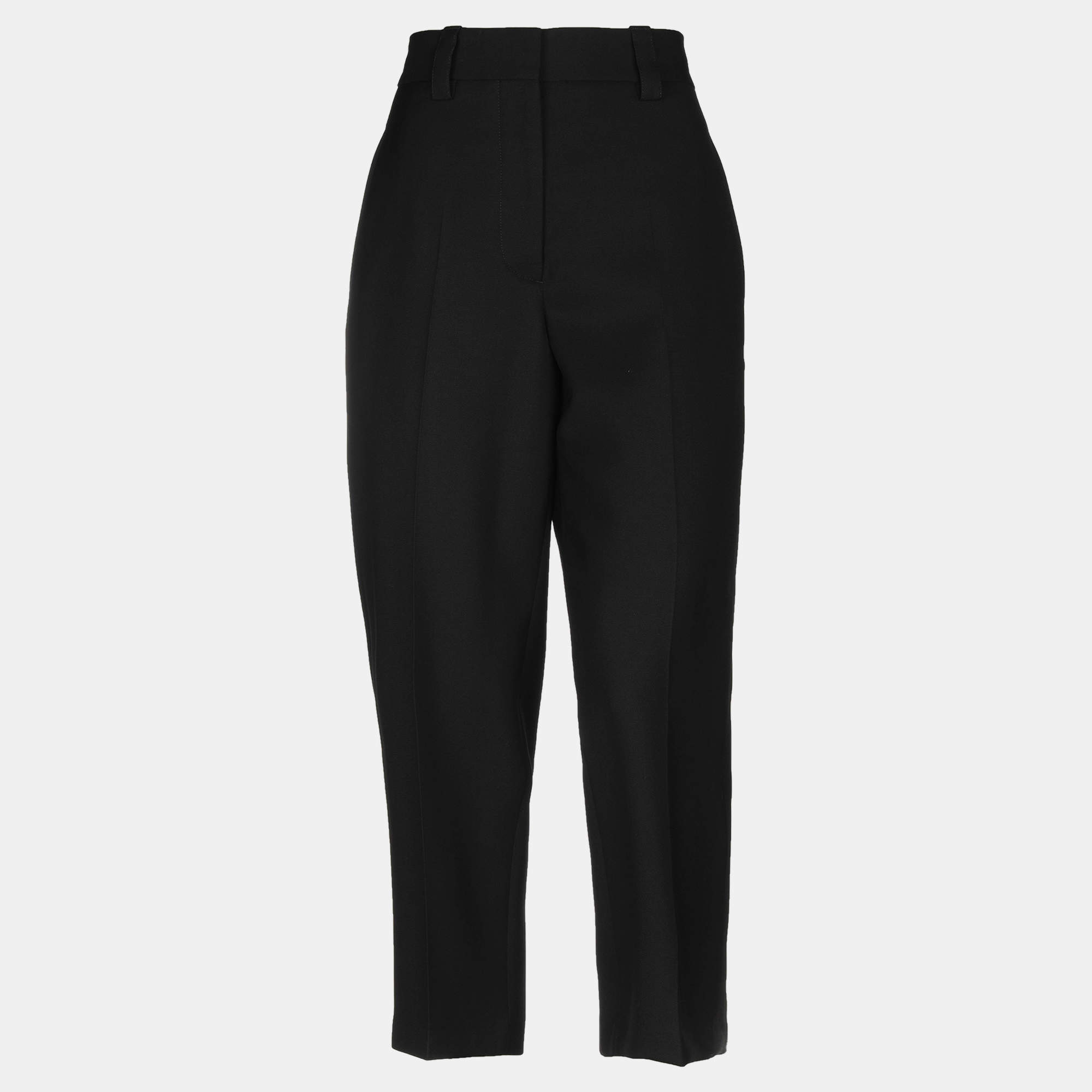 Pre Owned Acne Studios Black Wool Regular Fit Pants XL (EU 42)