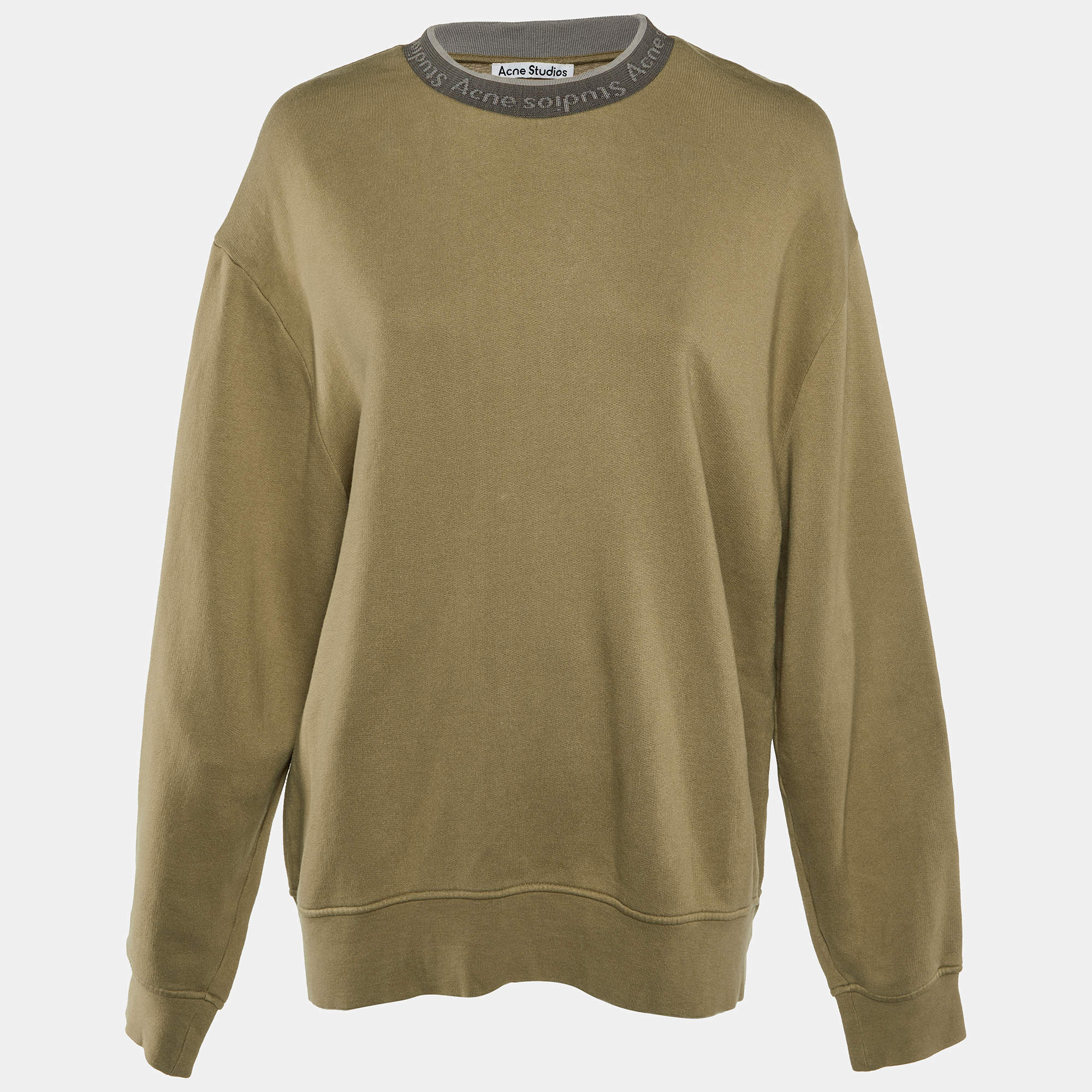 Acne Studios Beige Cotton Knit Sweatshirt S